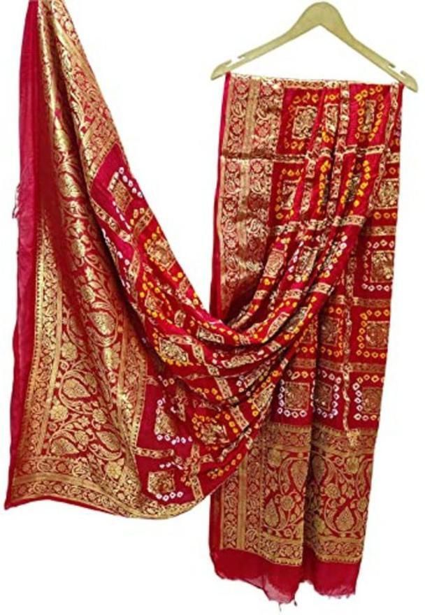 pk hub Jacquard, Art Silk Self Design Maroon Women Dupatta-picture-26