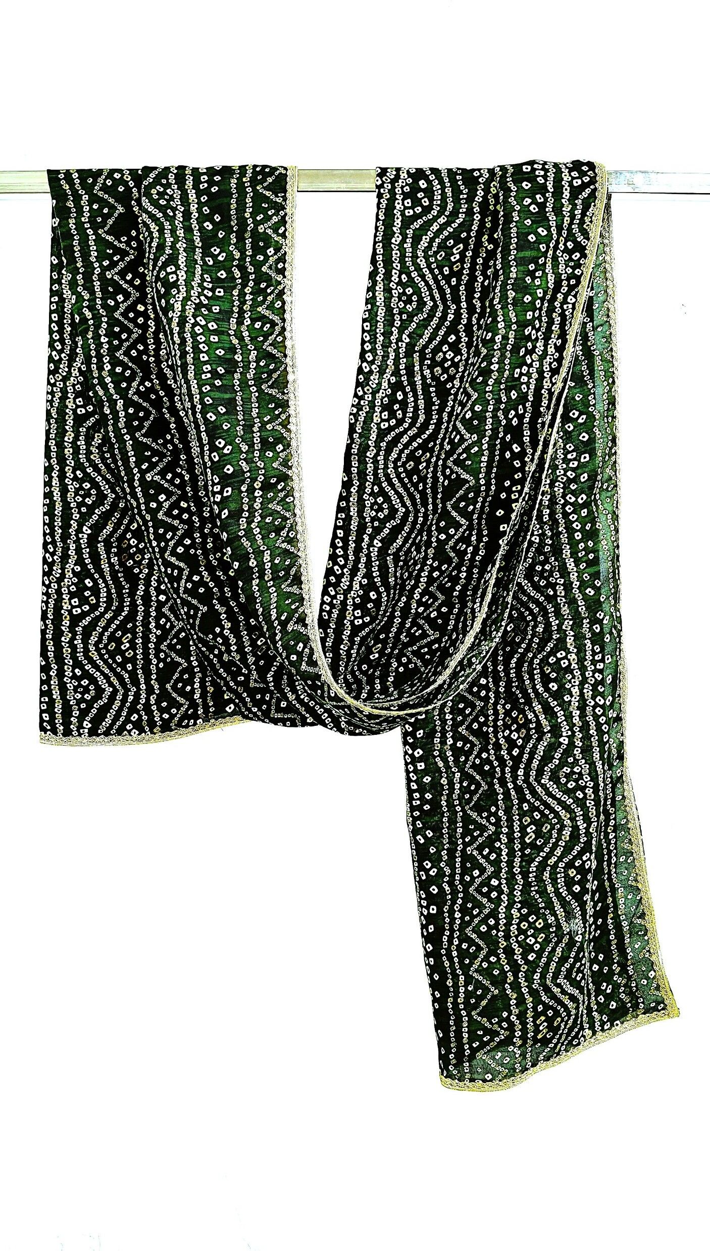 Rayon Printed Green Men Dupatta-image-30
