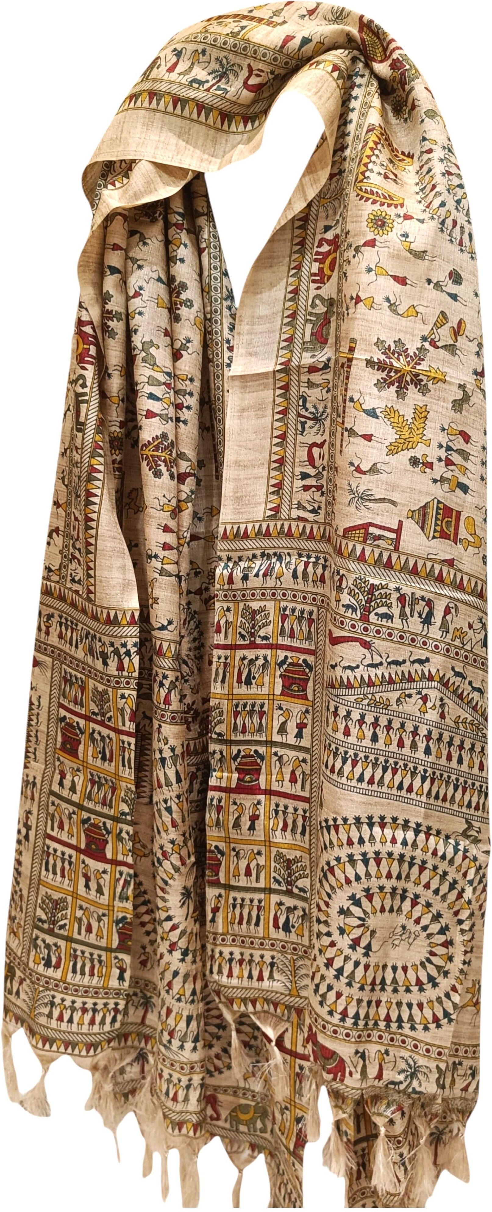 Pure Silk Printed Multicolor Women Dupatta-image-23