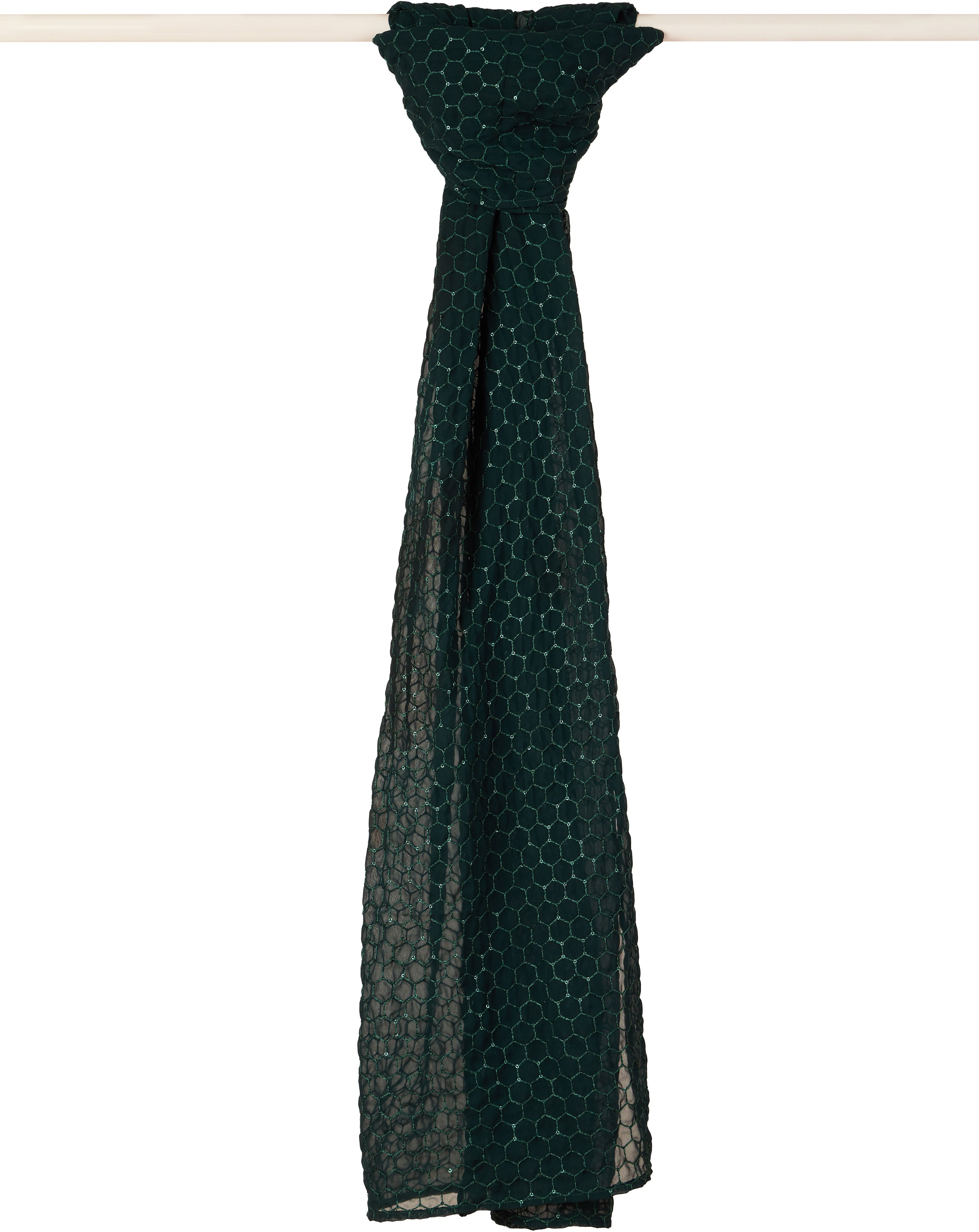 vastramay Georgette Self Design Green Men Dupatta-picture-16