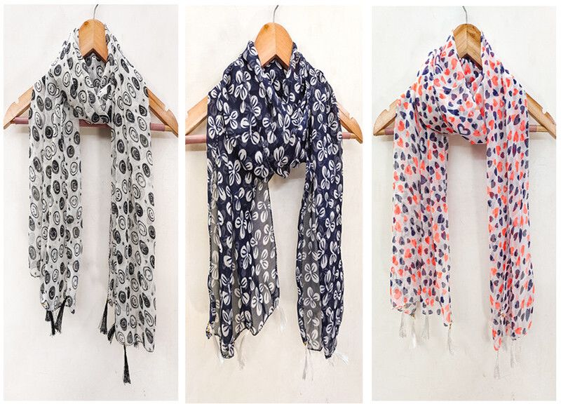 Georgette Floral Print Multicolor Women Dupatta