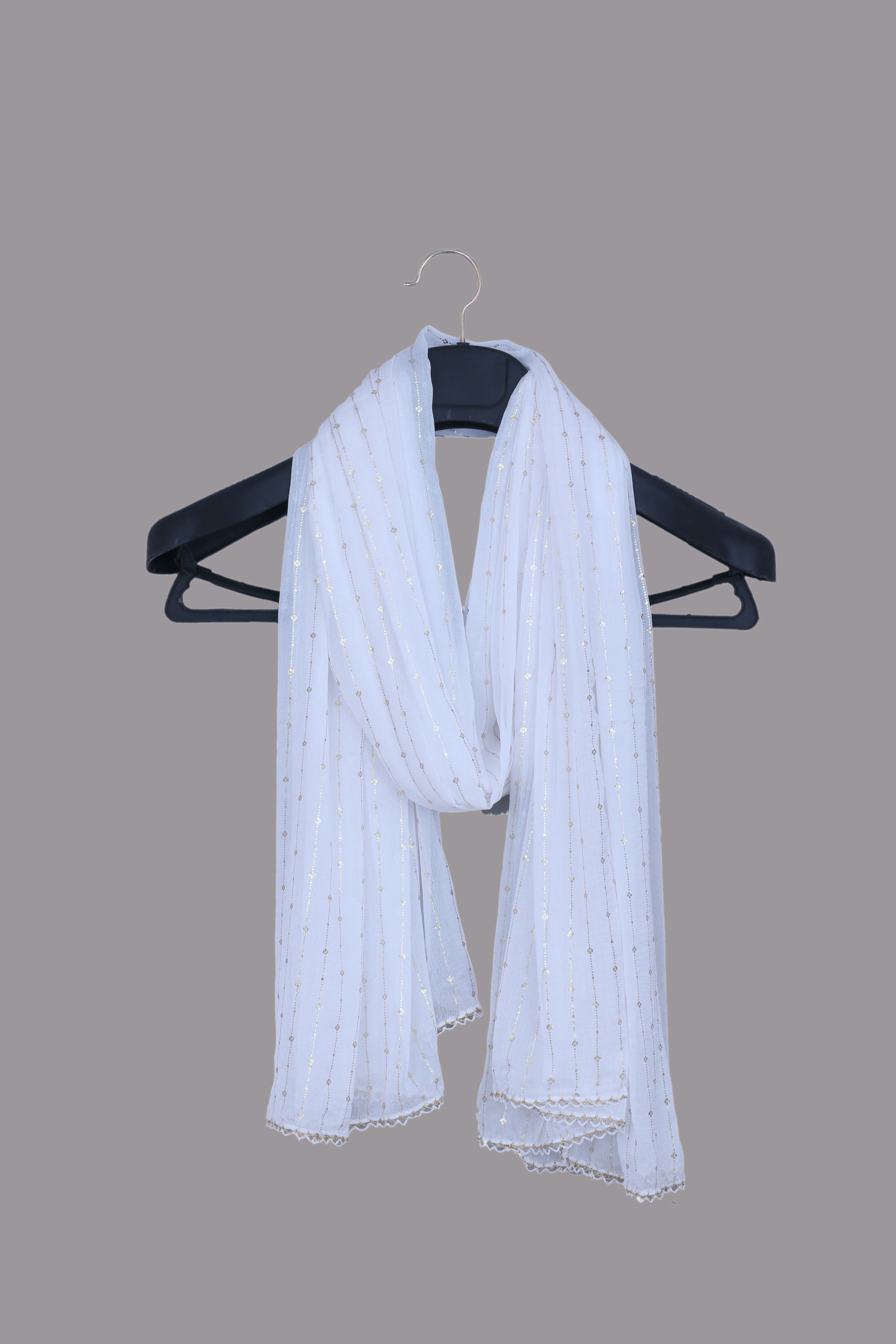 trendz hack Chiffon Printed White Women Dupatta-picture-13