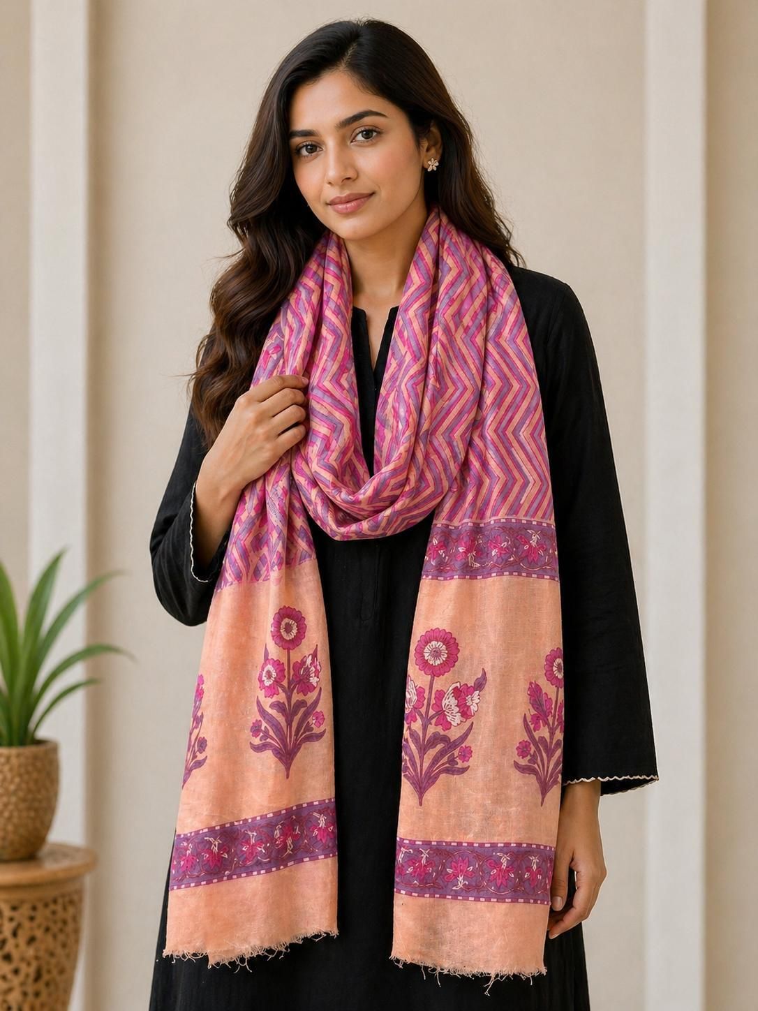 fashneattire Pure Cotton Printed Multicolor Women Dupatta-picture-10