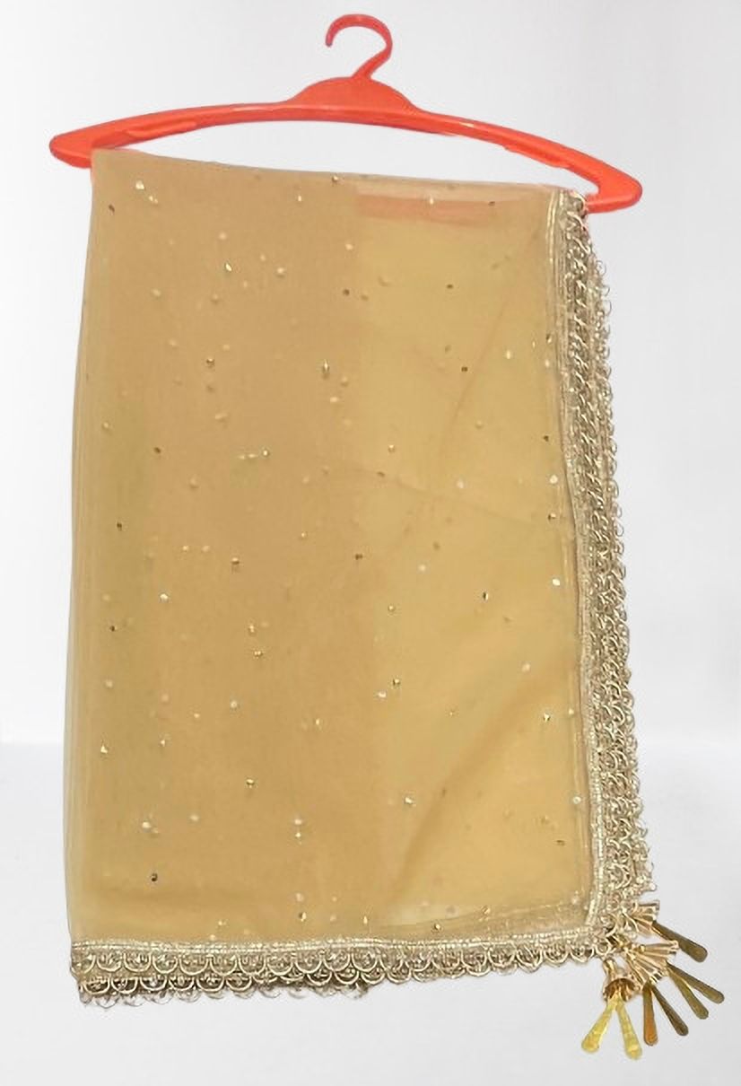 santoshtextiles Net Embellished Beige Men Dupatta-picture-15