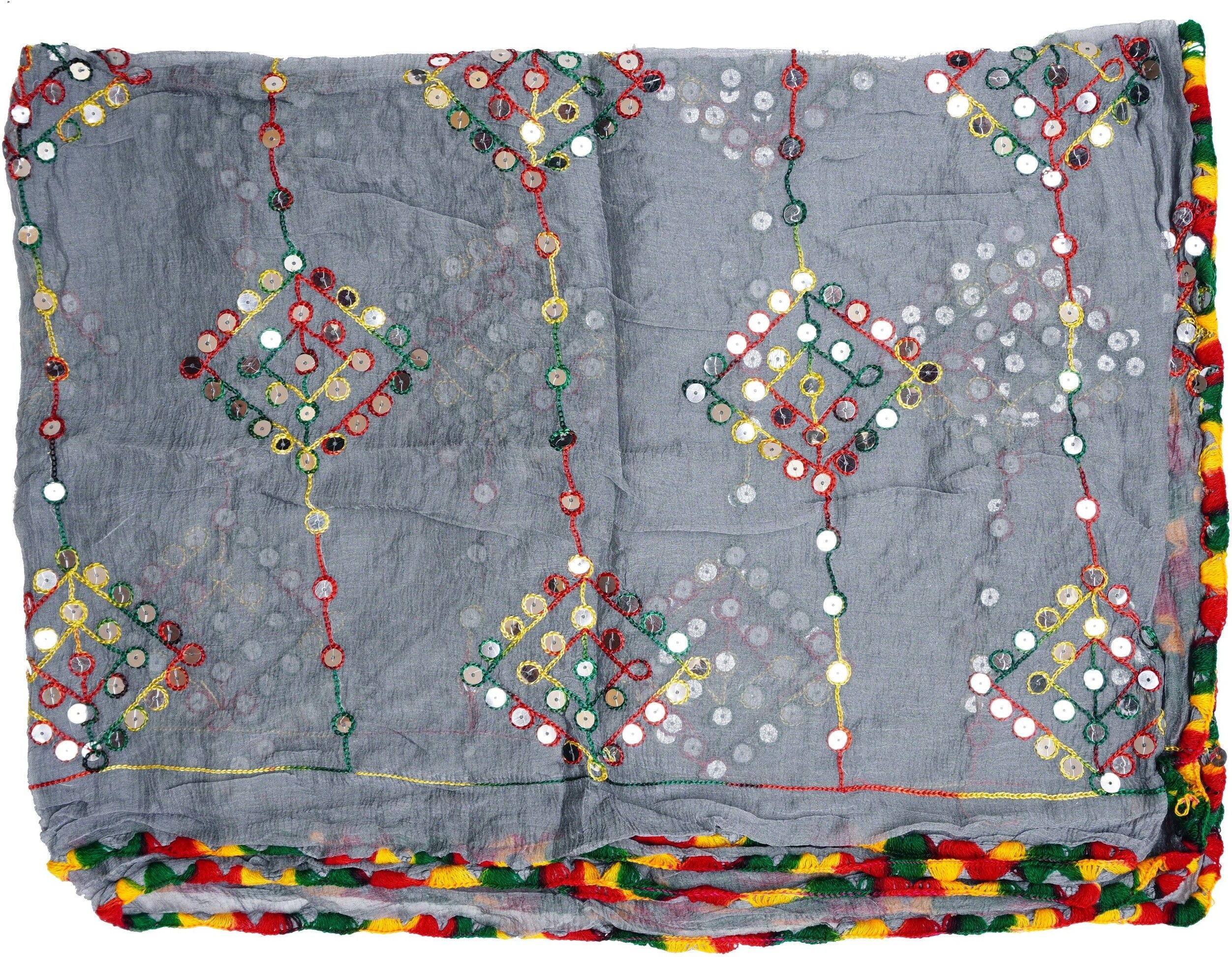 whiteheaven Chiffon Embroidered Grey Women Dupatta-picture-36