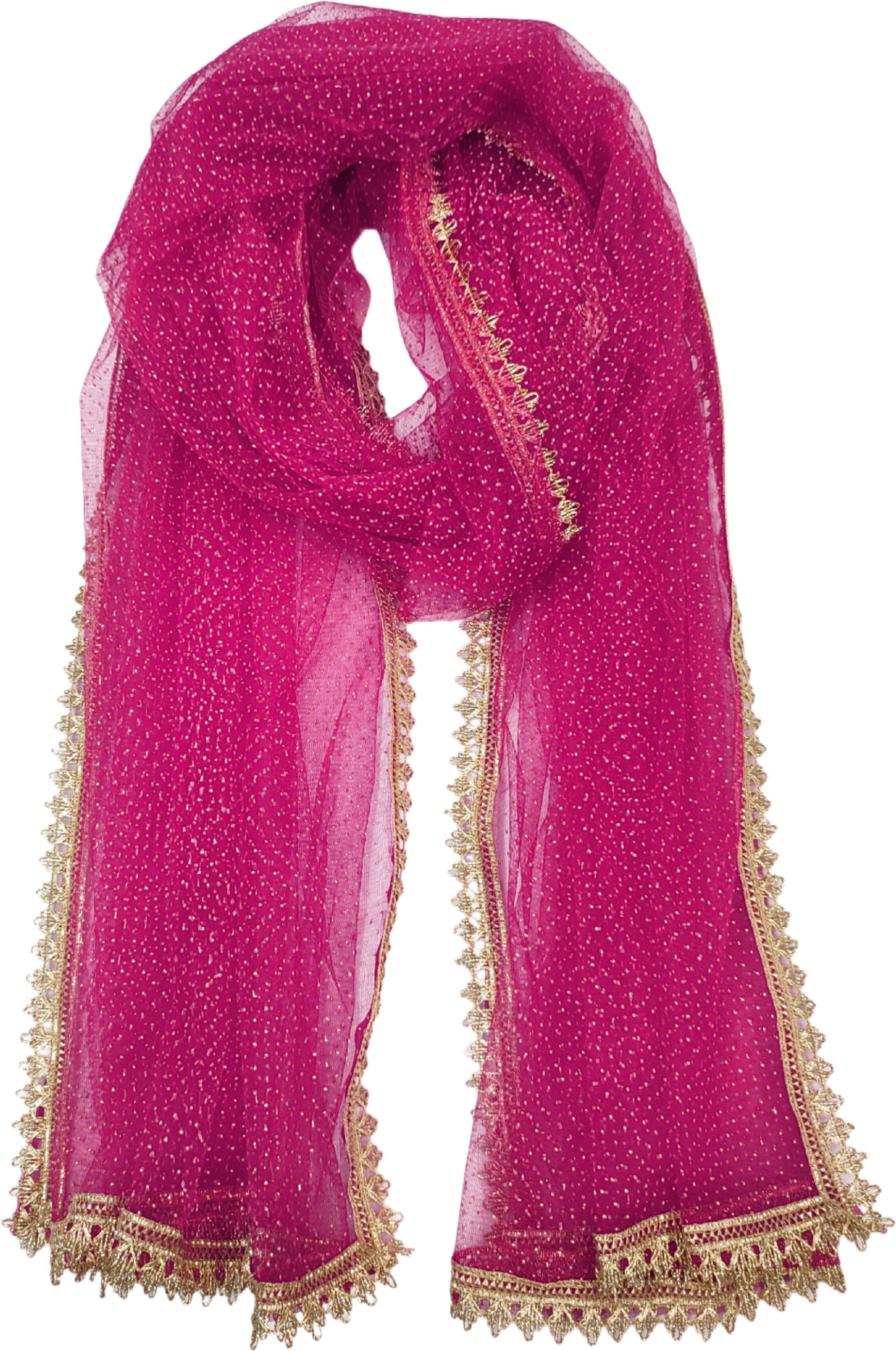 navti creations Net Embellished Pink, Gold Men Dupatta-picture-16