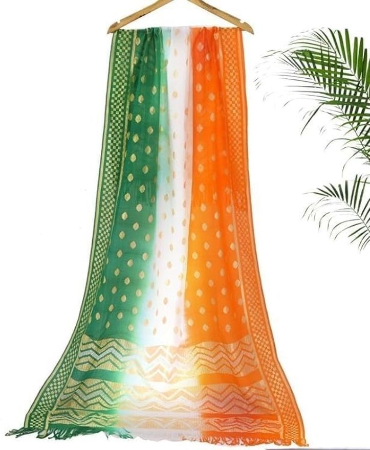 Art Silk Self Design Multicolor Women Dupatta-image-44