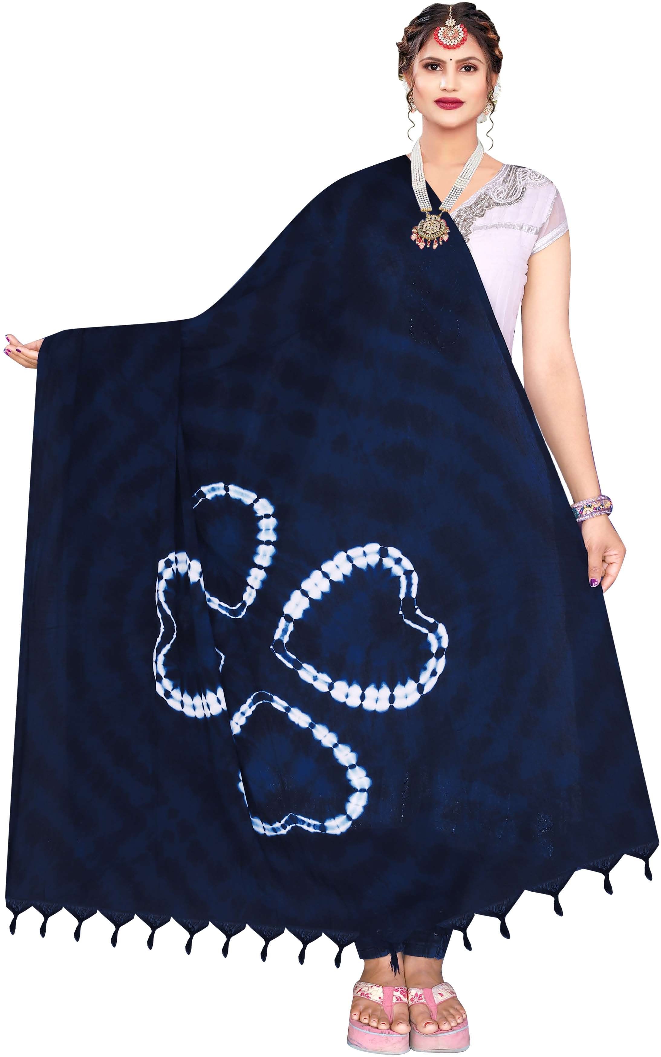 khodal Rayon Self Design Blue Men Dupatta-picture-42