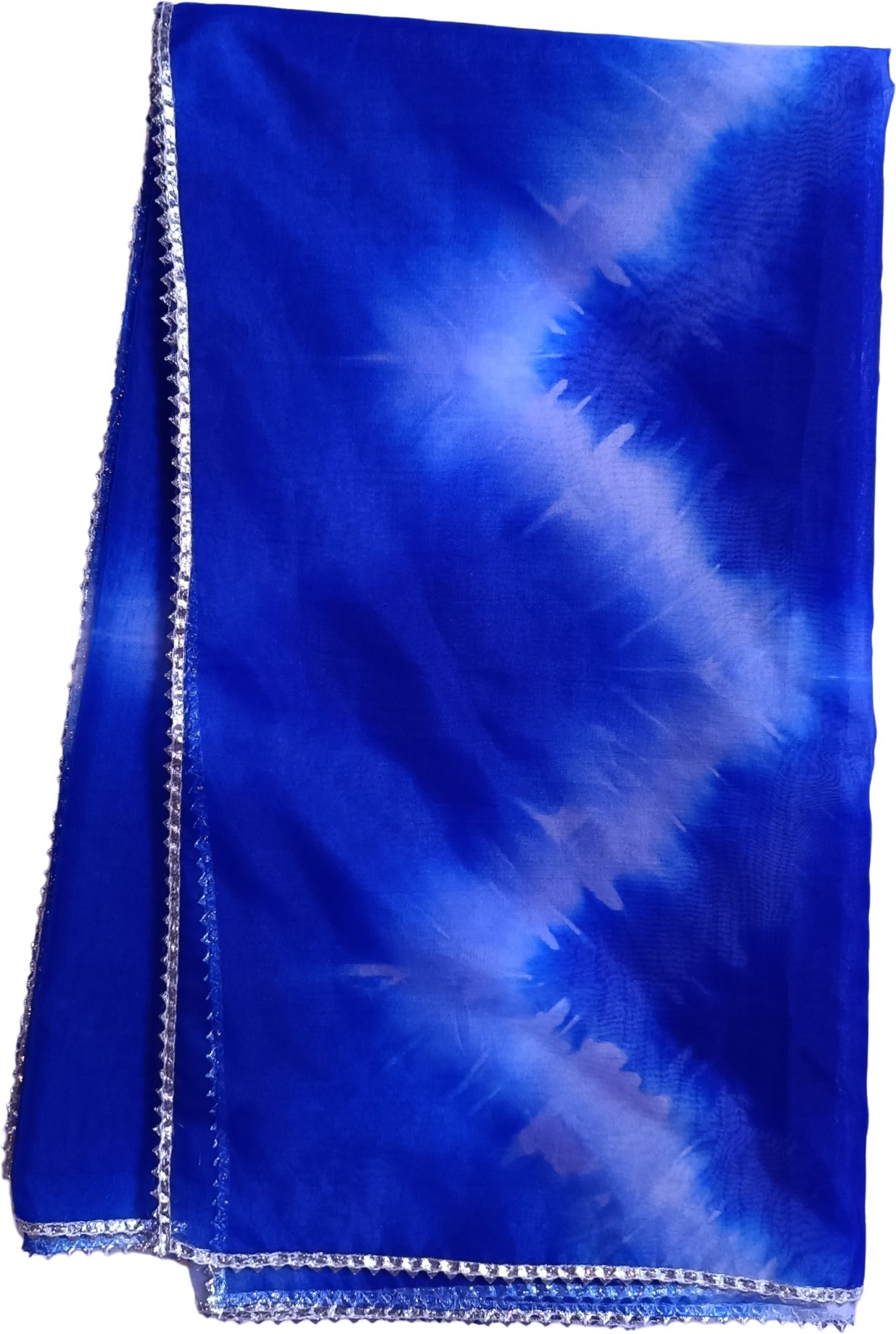 seriesshpping Organza Self Design Blue Women Dupatta-picture-11