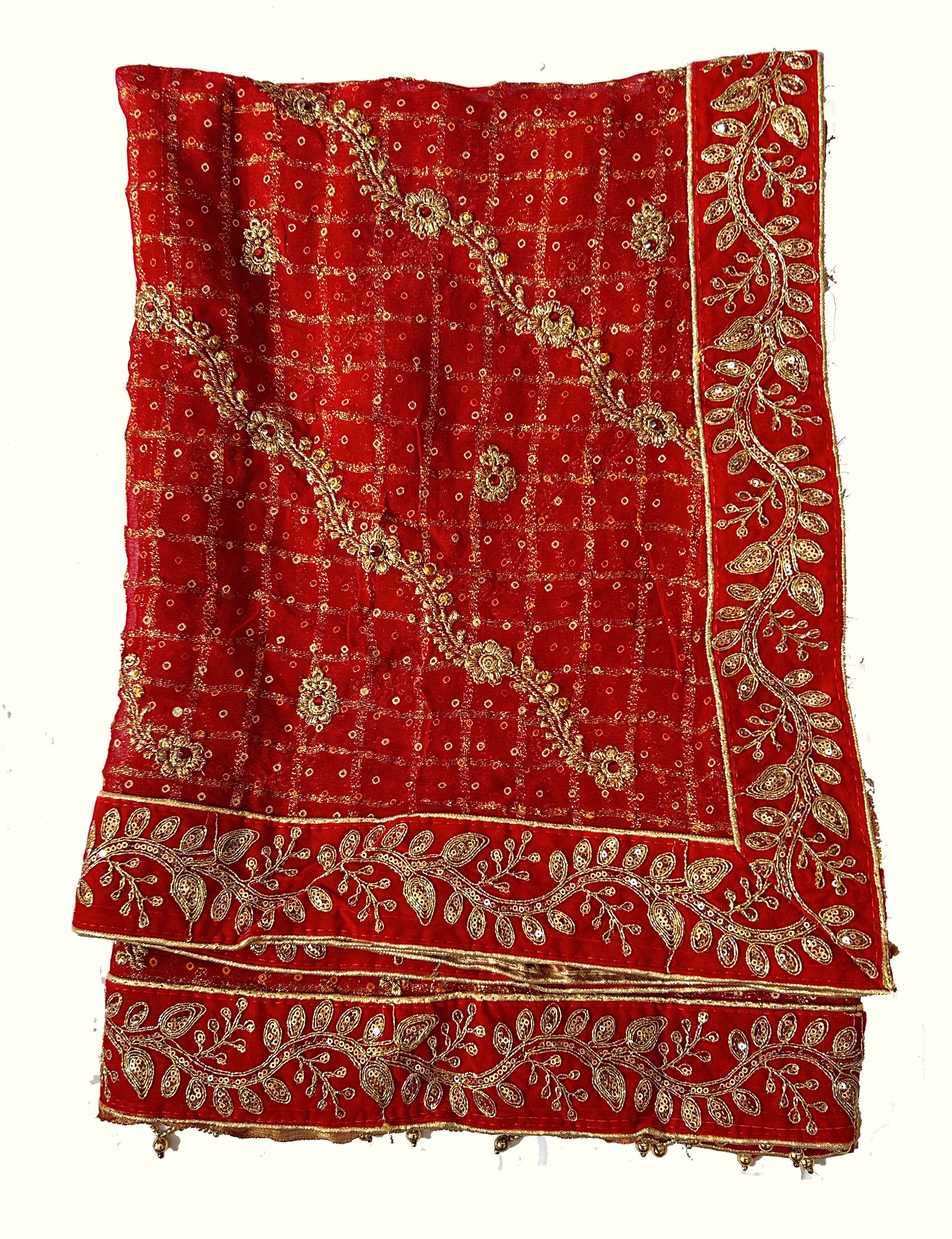 veerlabdhi Georgette Embroidered Red Women Dupatta-picture-18