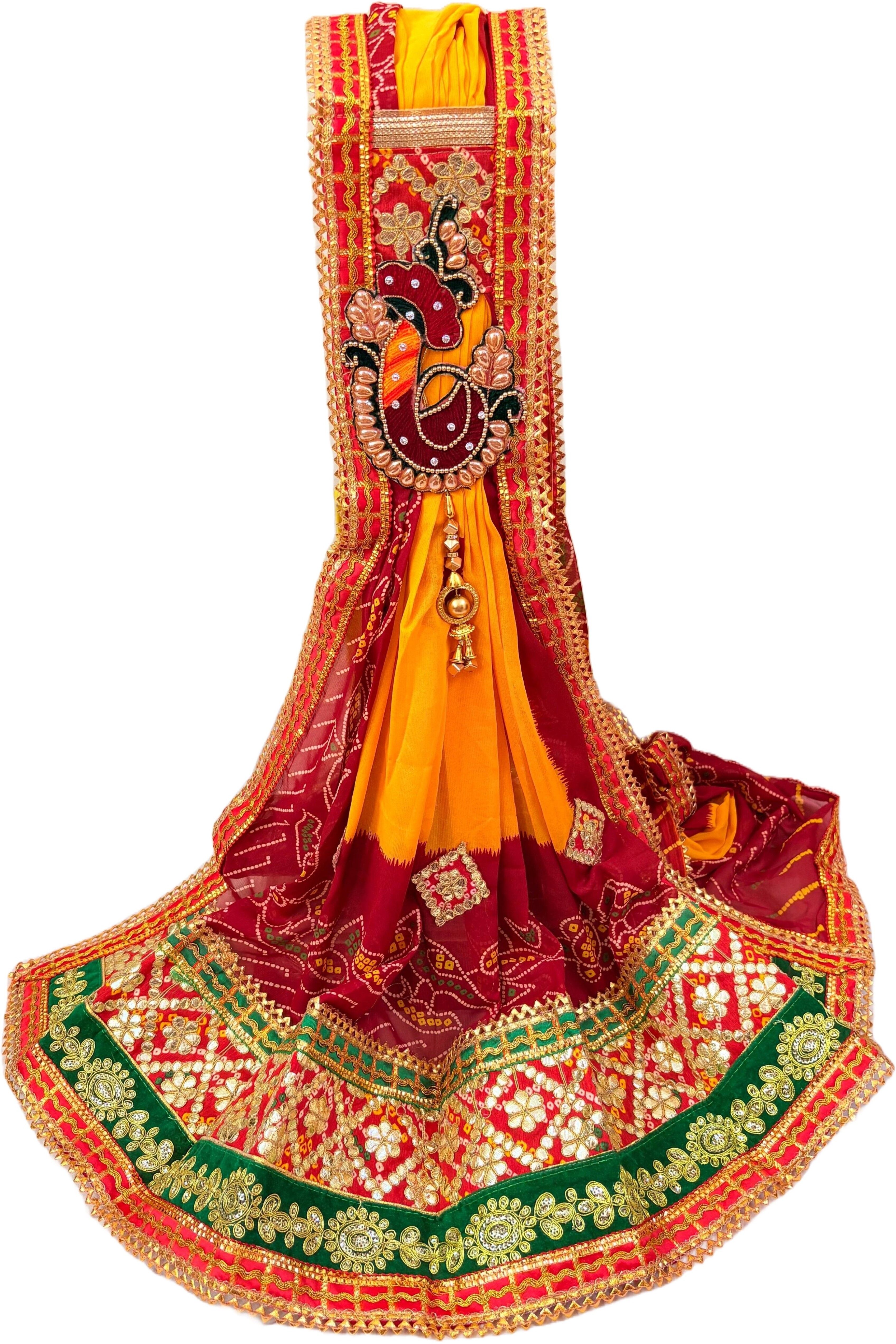 agrawal creations Poly Georgette Embroidered Yellow Women Dupatta-picture-17