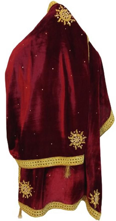 Velvet Embroidered Maroon Men Dupatta-image-28