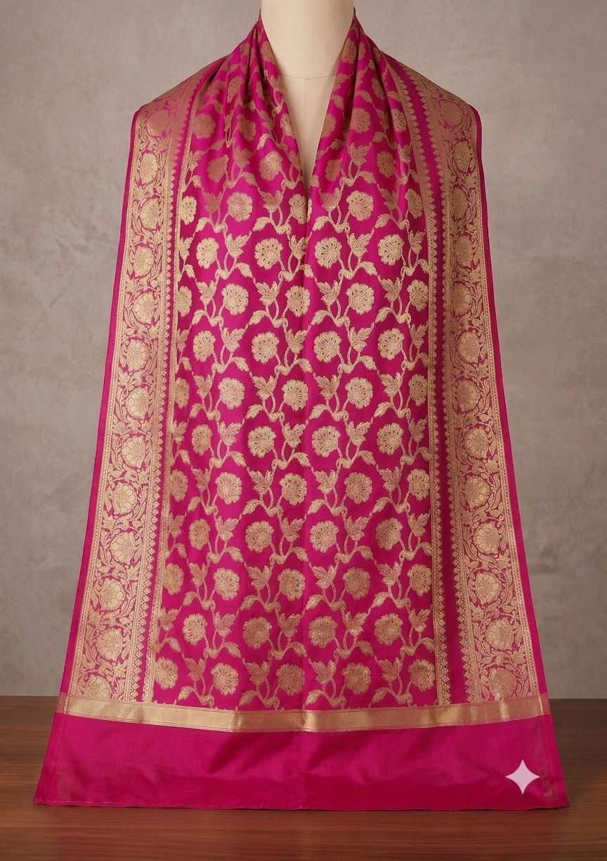 bal krishna Art Silk Woven Pink Men Dupatta-picture-46