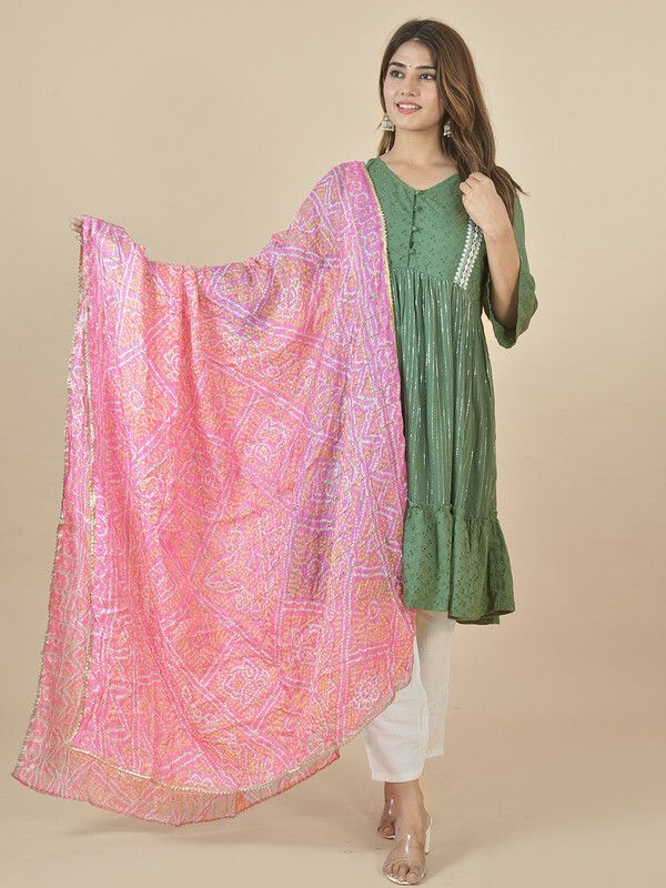 Art Silk Printed Multicolor Women Dupatta-image-25