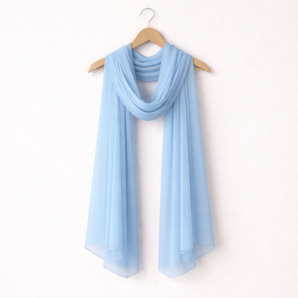 Chiffon Solid Blue Women Dupatta-image-33