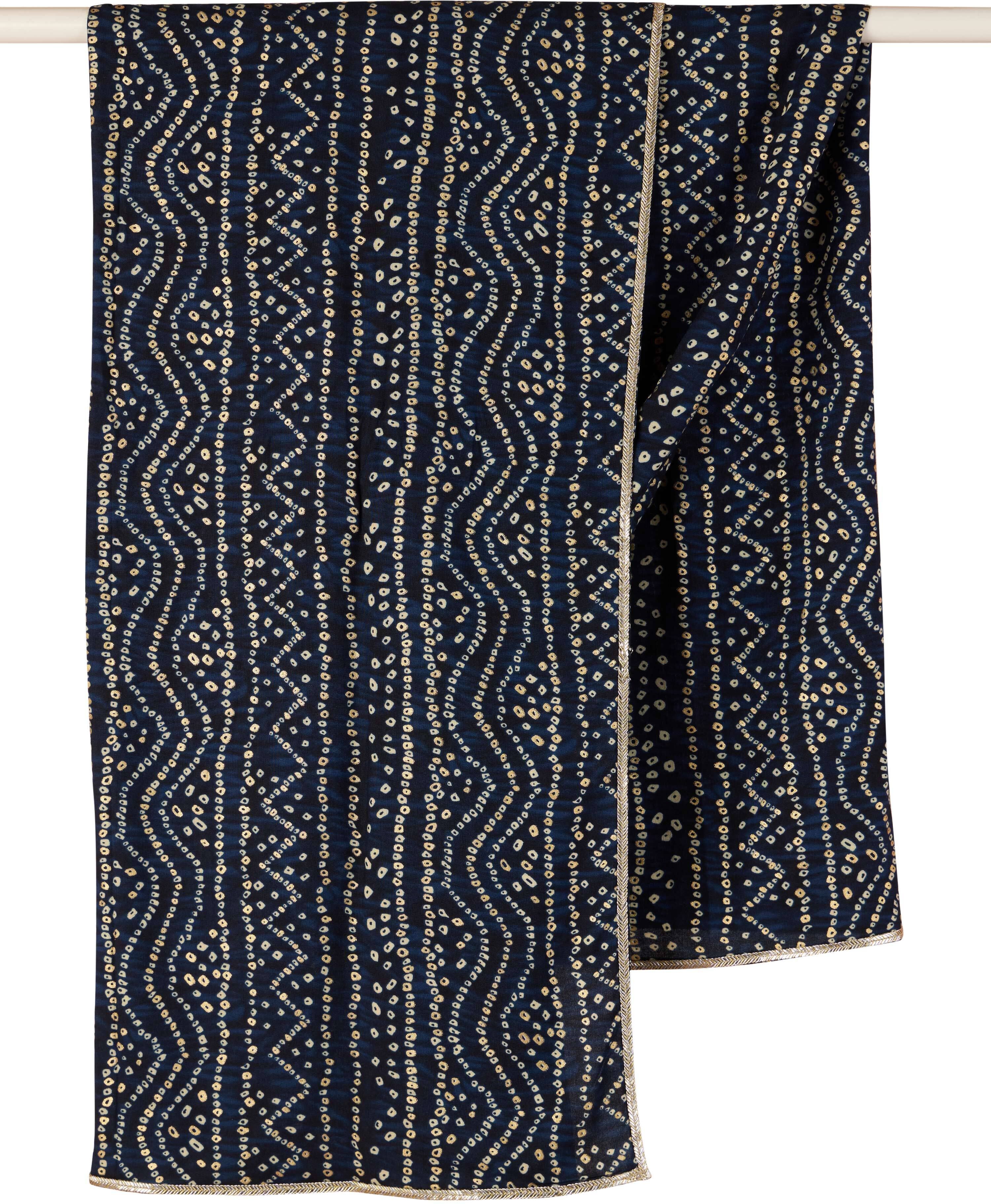 Rayon Printed Blue Men Dupatta-image-6