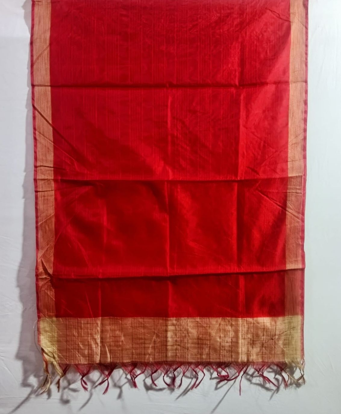 sdvarshafashion Silk Blend Solid Red Women Dupatta-picture-14