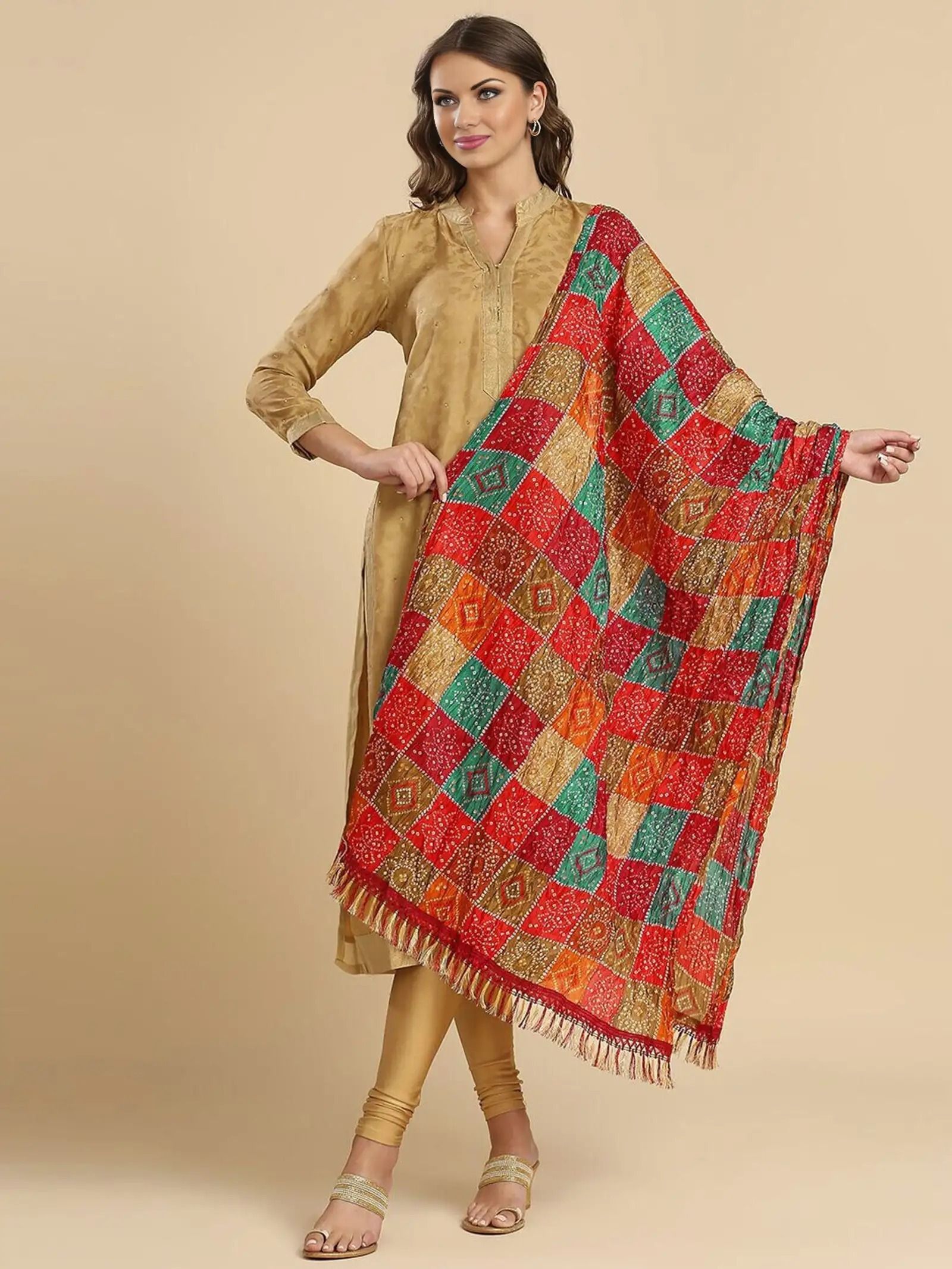 silkylife Silk Blend Printed Multicolor Men Dupatta-picture-18