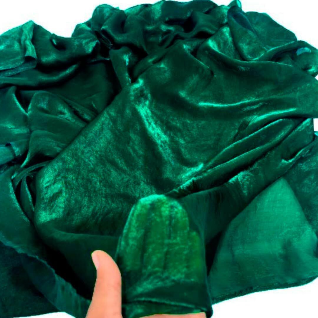 Satin Blend Solid Green Women Dupatta-image-29