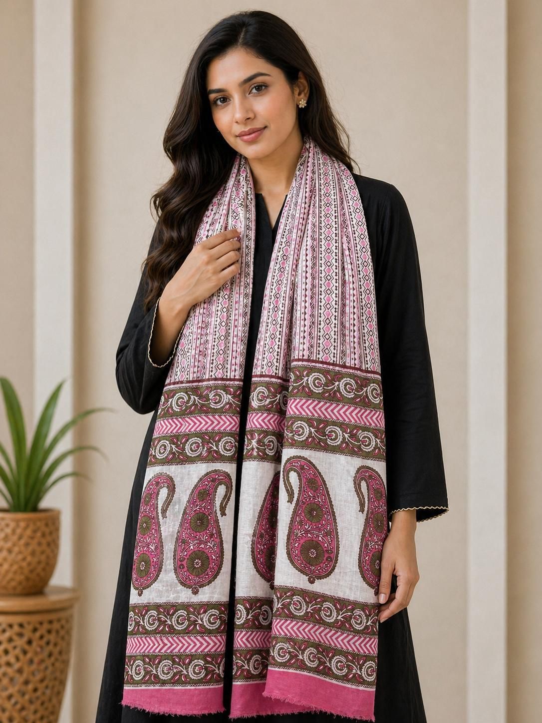 Pure Cotton Printed Multicolor Women Dupatta-image-49