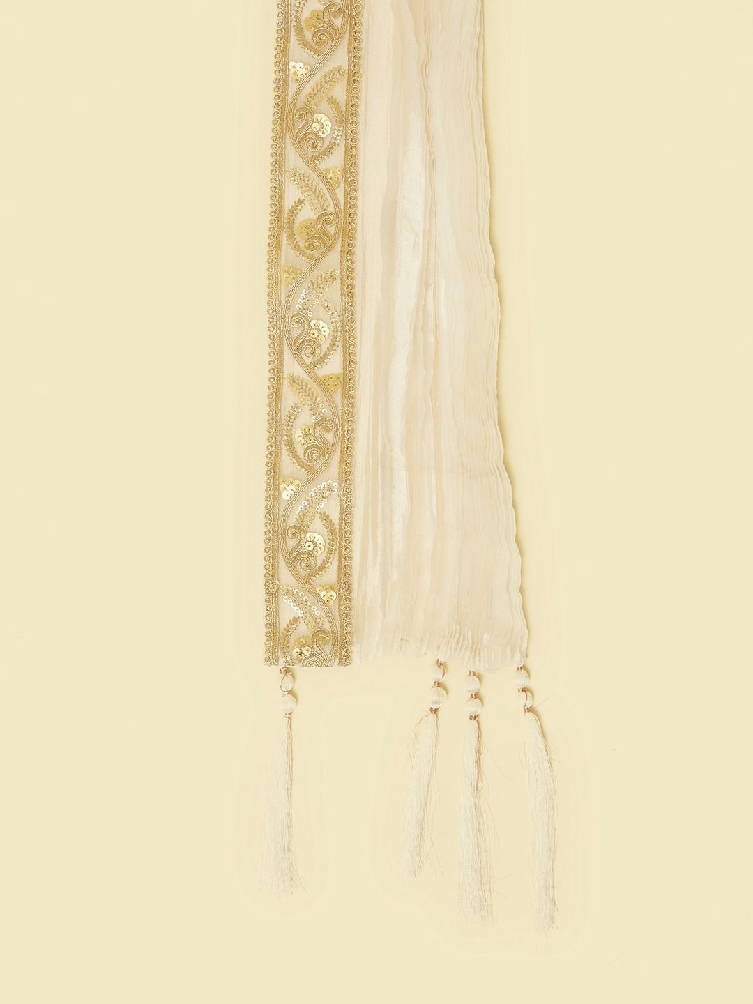 Art Silk Embellished White Men Dupatta-image-21