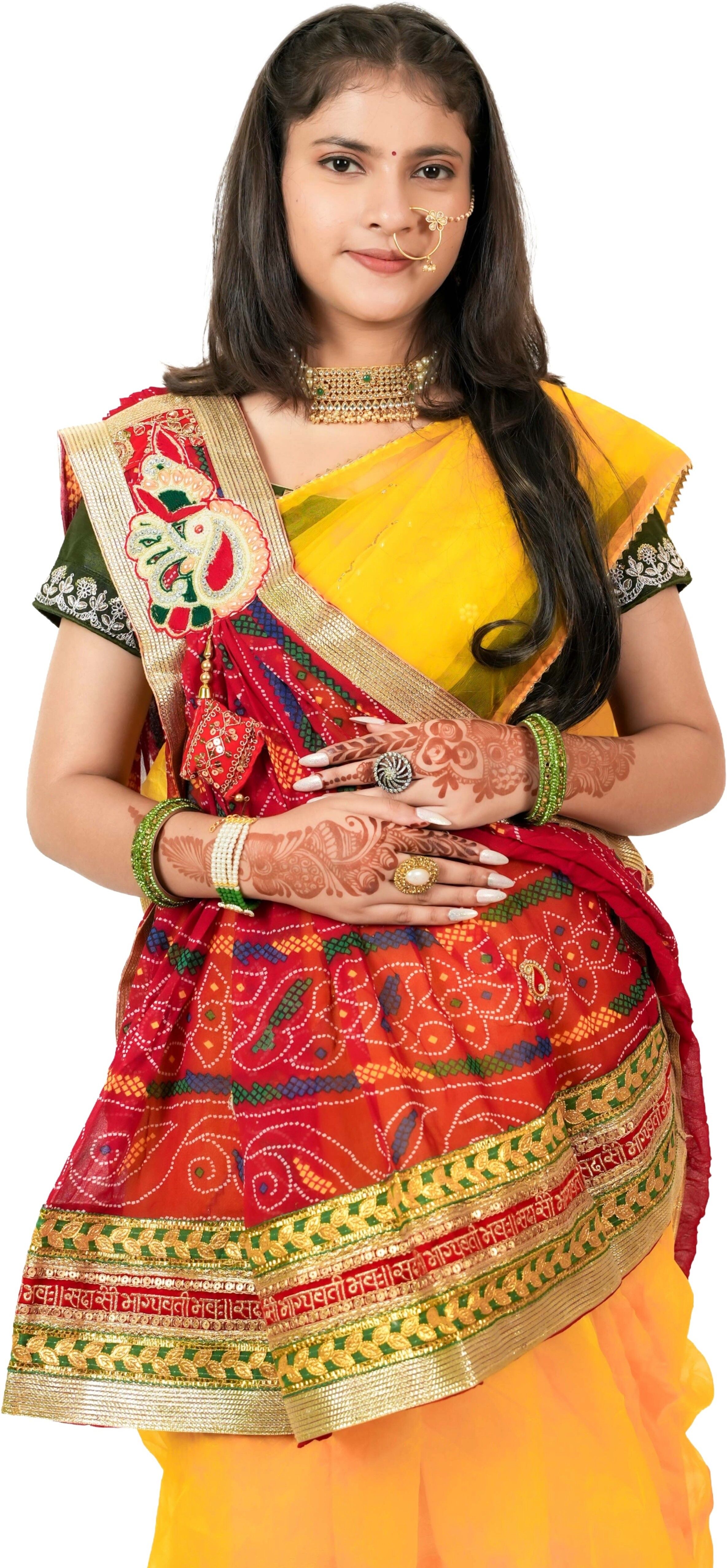 Georgette Embroidered Red Women Dupatta-image-17