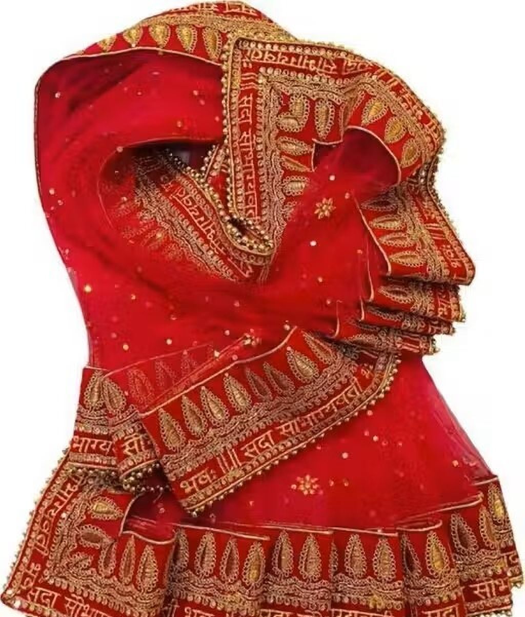 Net Embroidered Red Women Dupatta-image-33