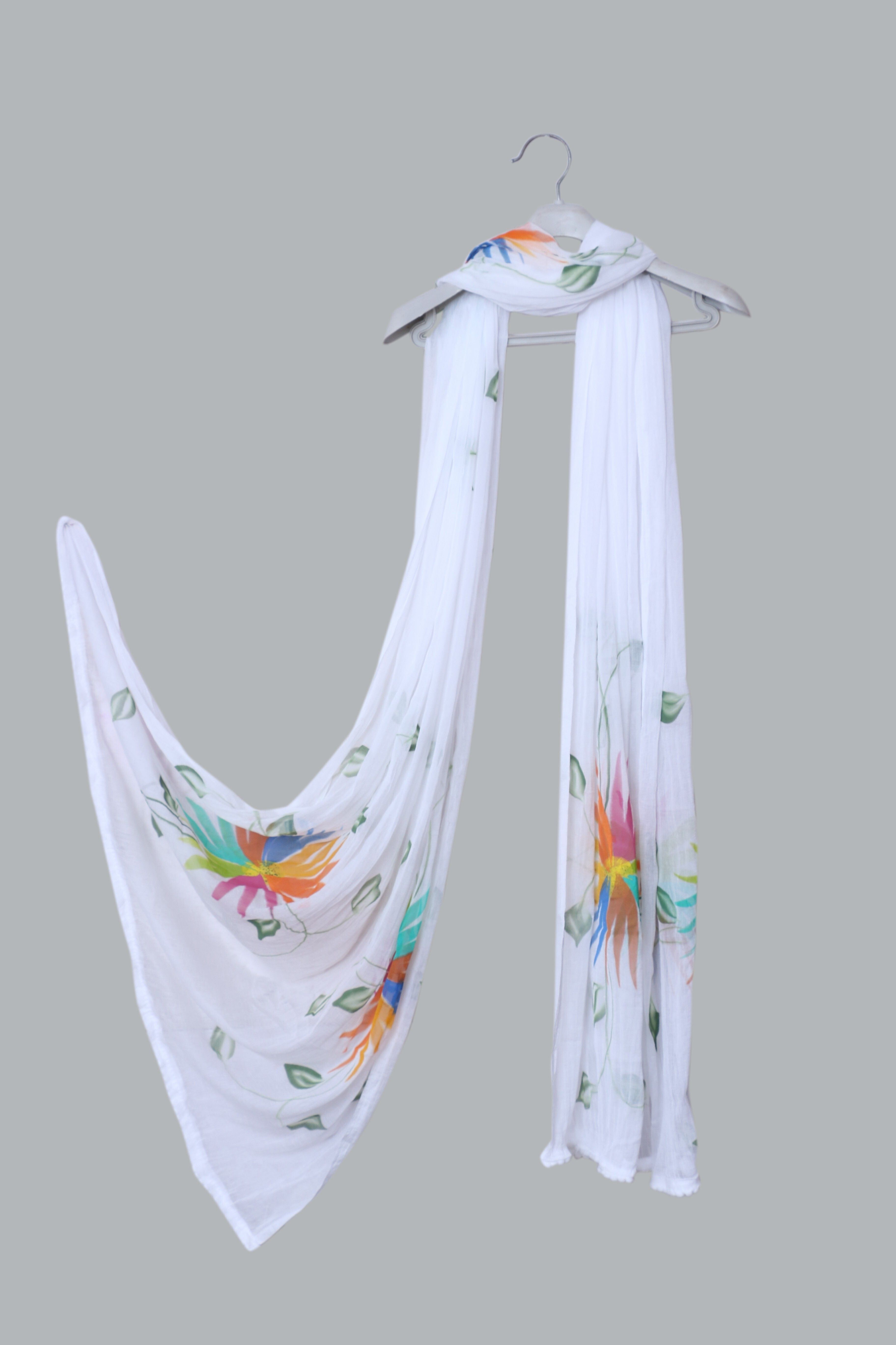 Chiffon Printed White Women Dupatta-image-20