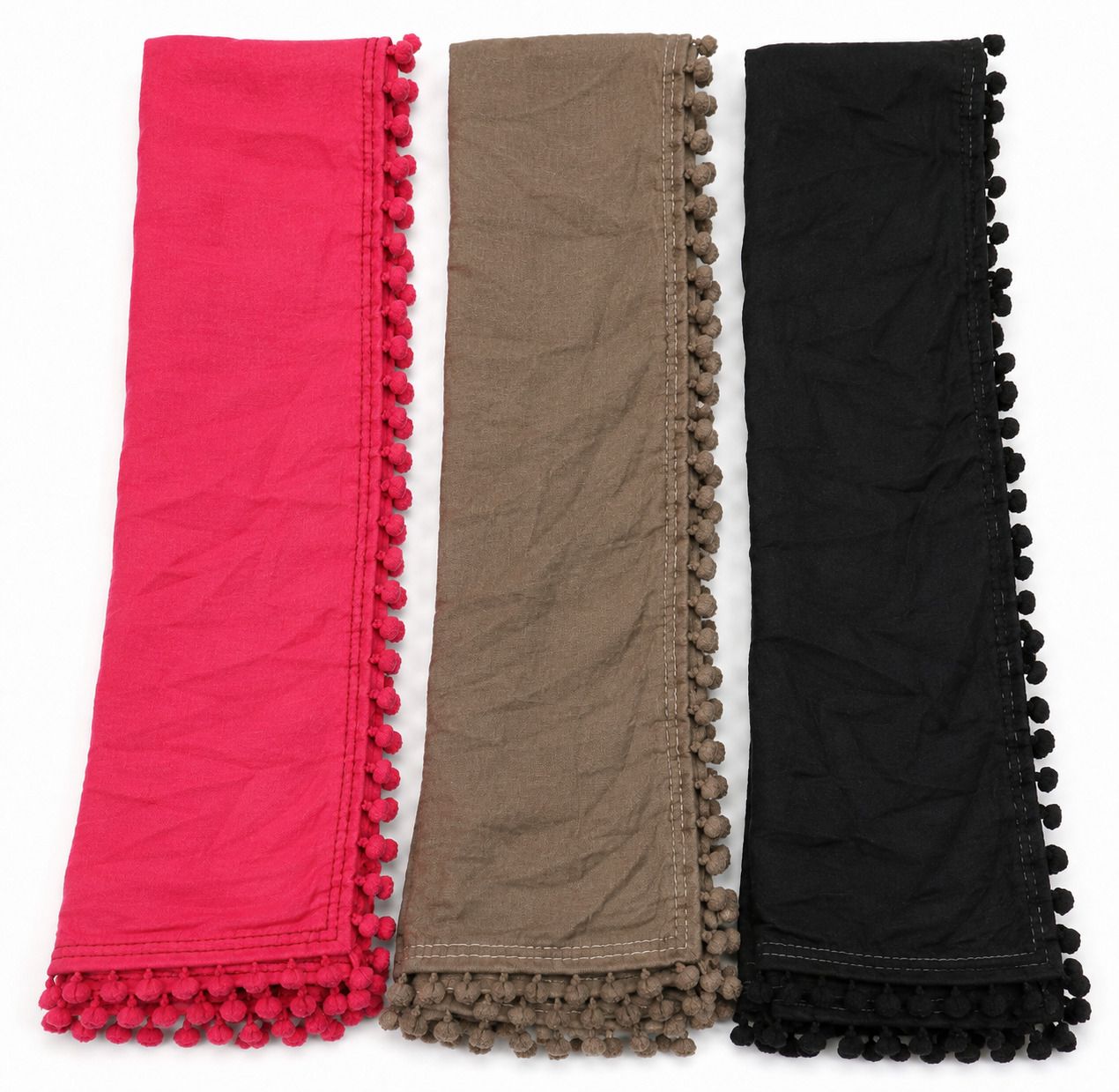 Pure Cotton Solid, Self Design Beige, Peach, Black Women Dupatta-image-41