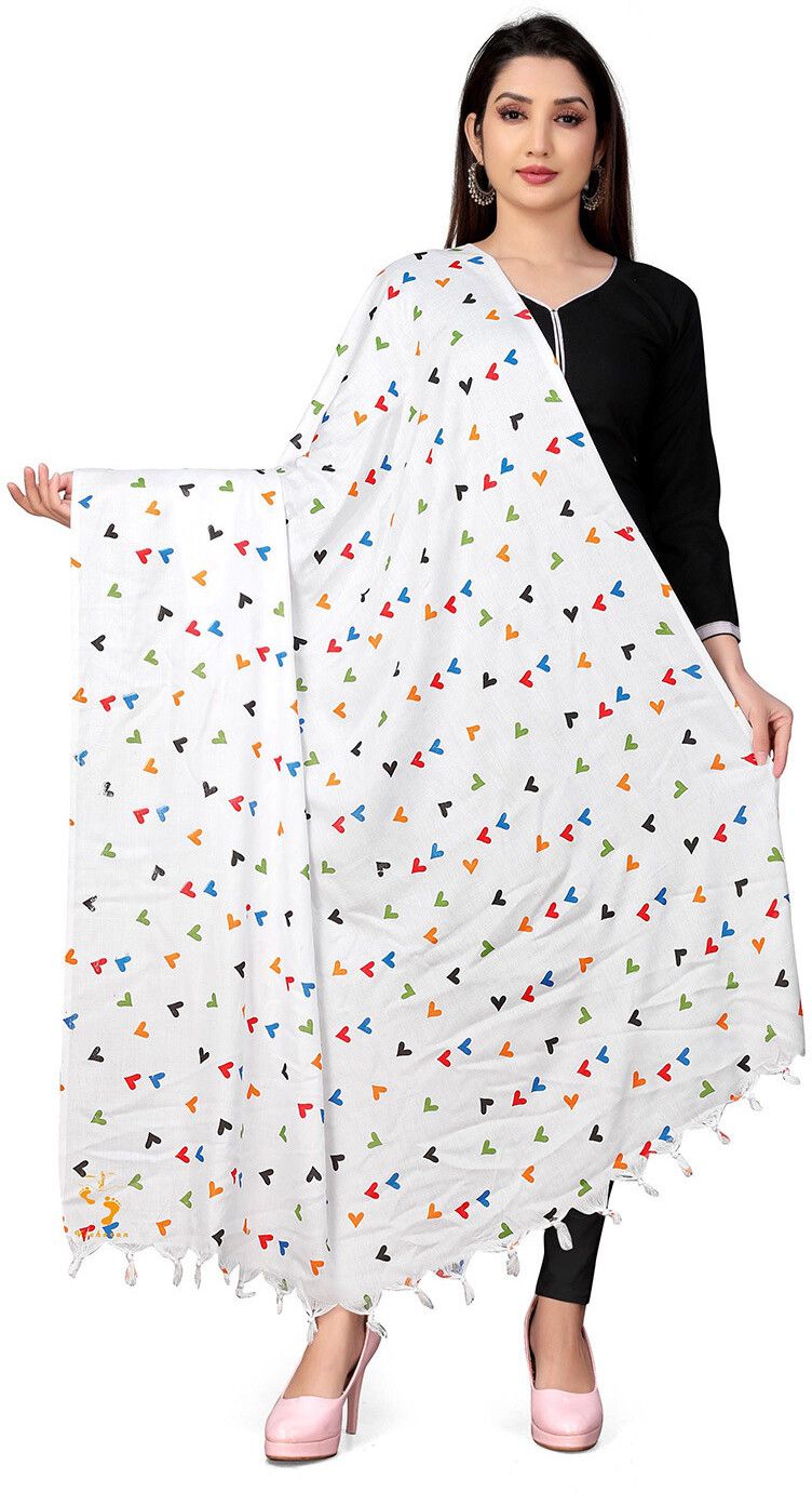 rj creation Rayon, Pure Cotton Printed Multicolor Women Dupatta-picture-9