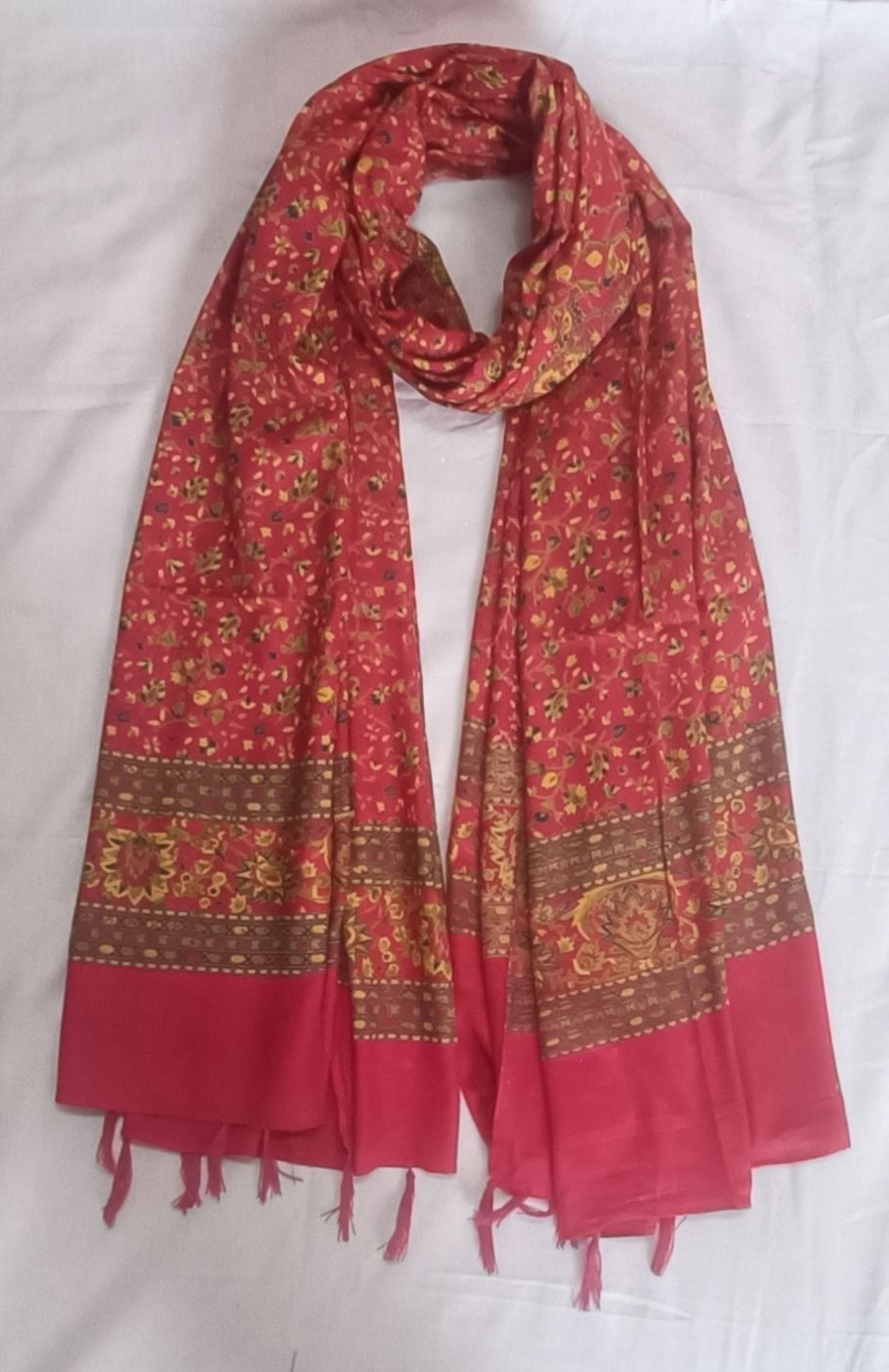 Cotton Blend Printed Pink Women Dupatta-image-41