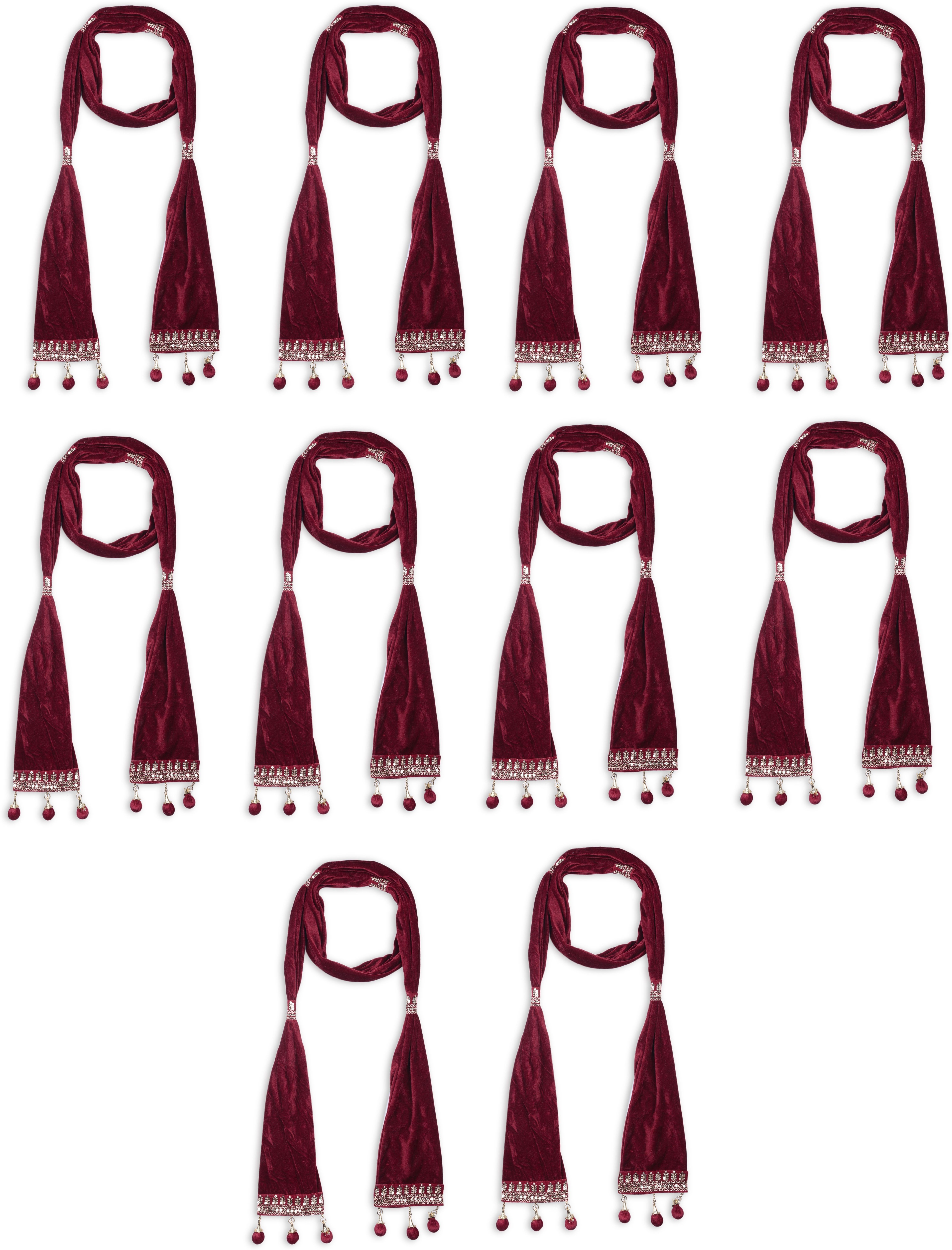 Velvet Printed Maroon Men Dupatta