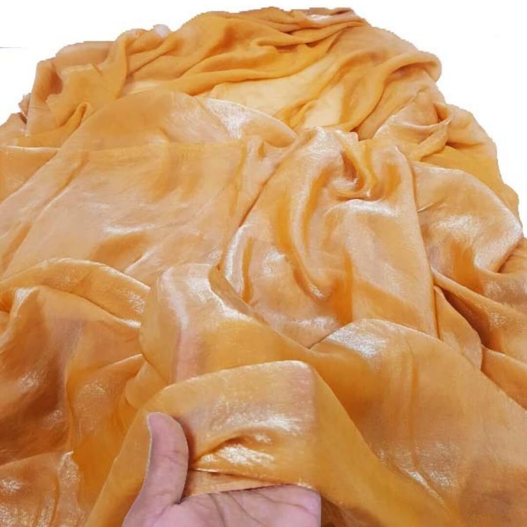 seg Satin Blend Solid Gold Women Dupatta-picture-36