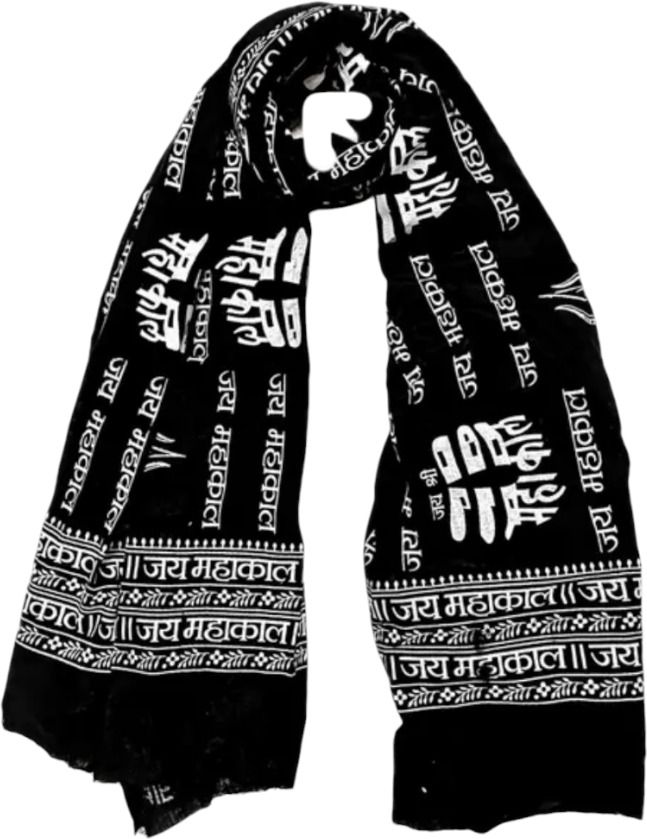 Pure Cotton Printed Black Men Dupatta