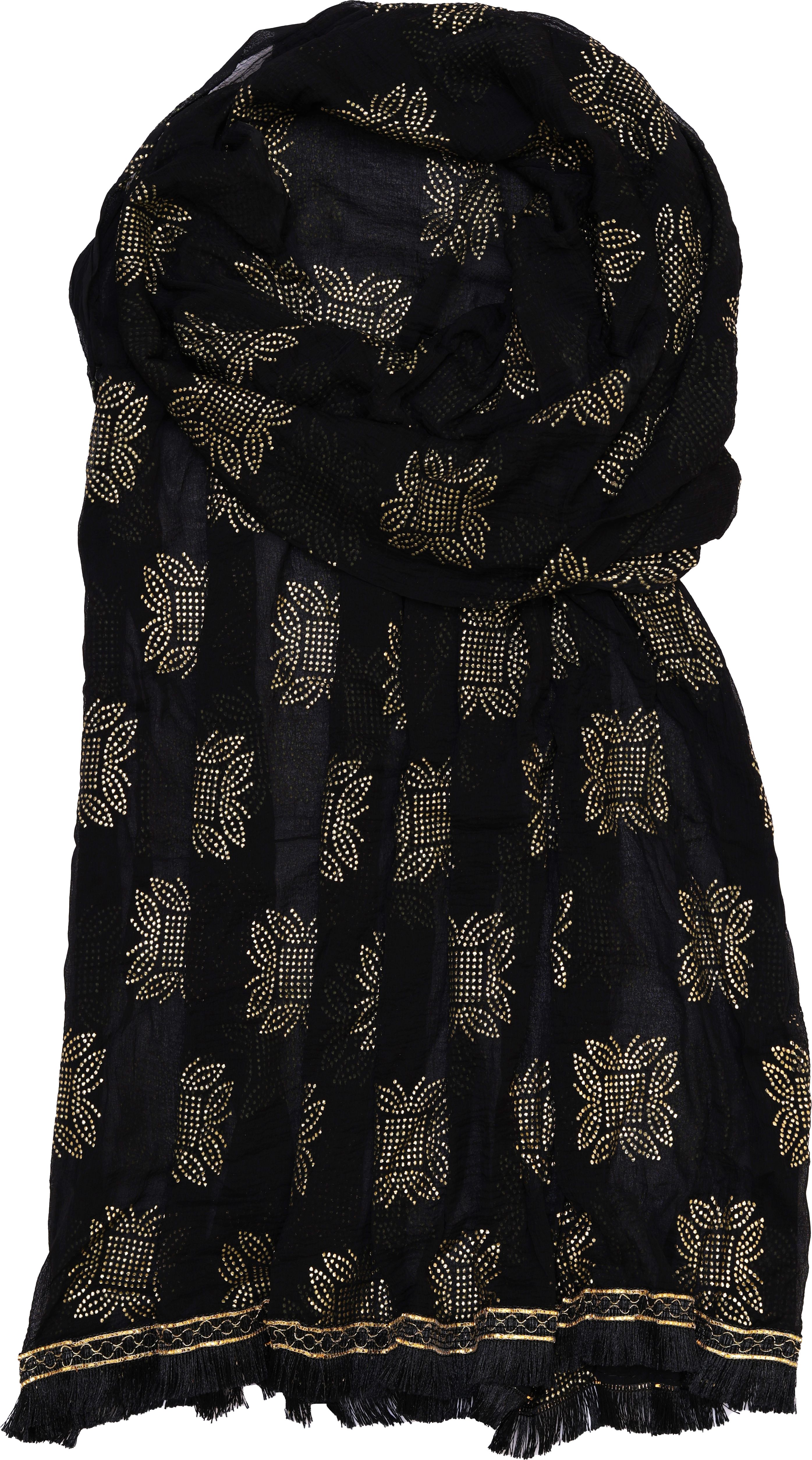 nayerang Chiffon Self Design Black Women Dupatta-picture-28