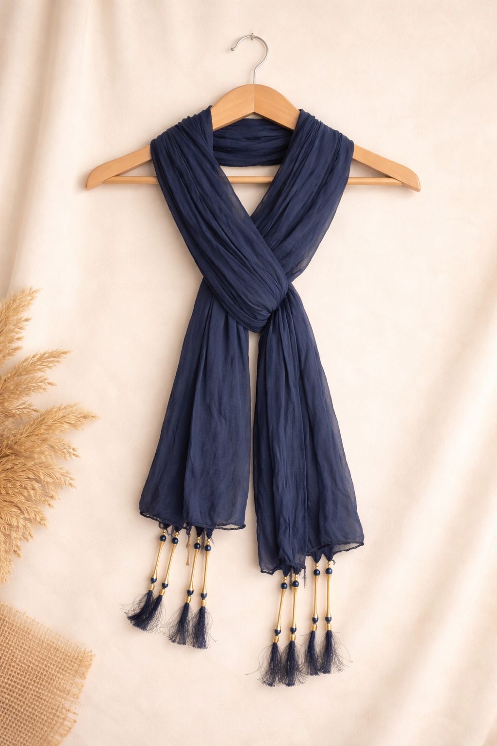 Chiffon Solid Blue Women Dupatta-image-20