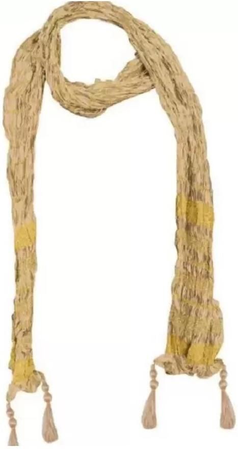 Velvet Striped Beige Men Dupatta-image-0