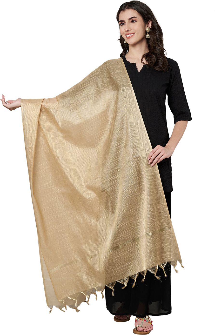 Pure Cotton Solid Beige Women Dupatta-image-21