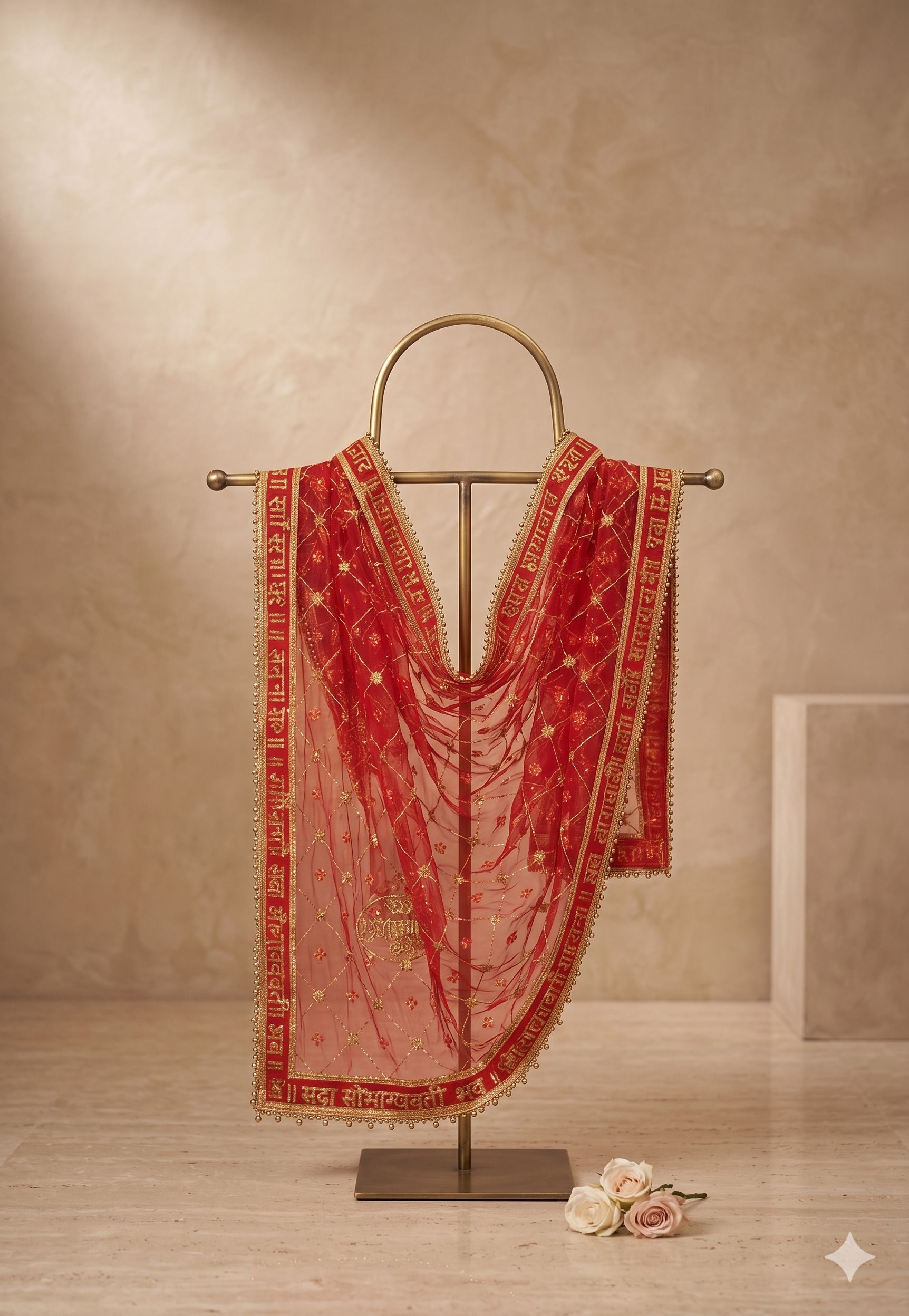 Net Printed Red Women Dupatta-image-36