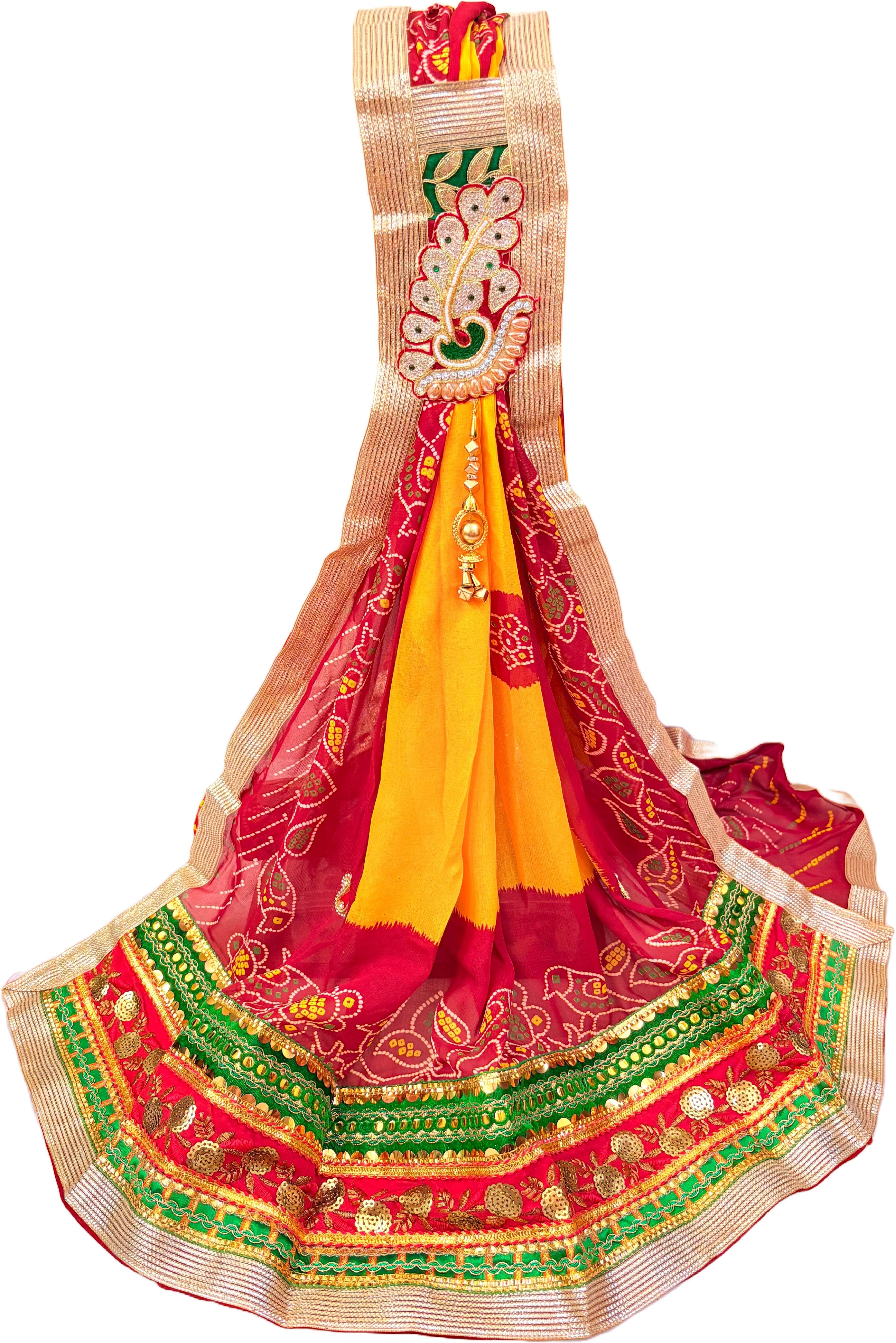 Poly Georgette Embroidered Yellow Women Dupatta-image-21