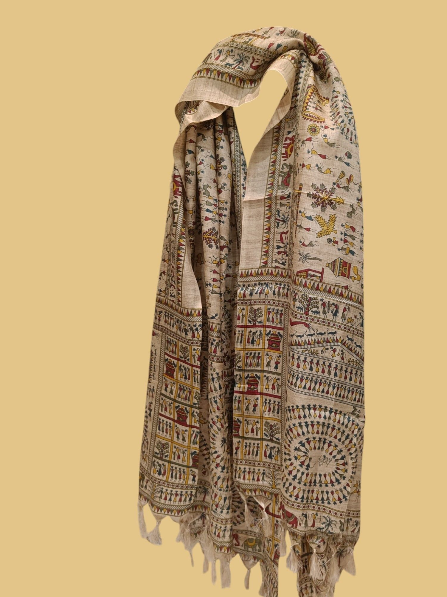 Pure Silk Embroidered Multicolor Women Dupatta-image-30