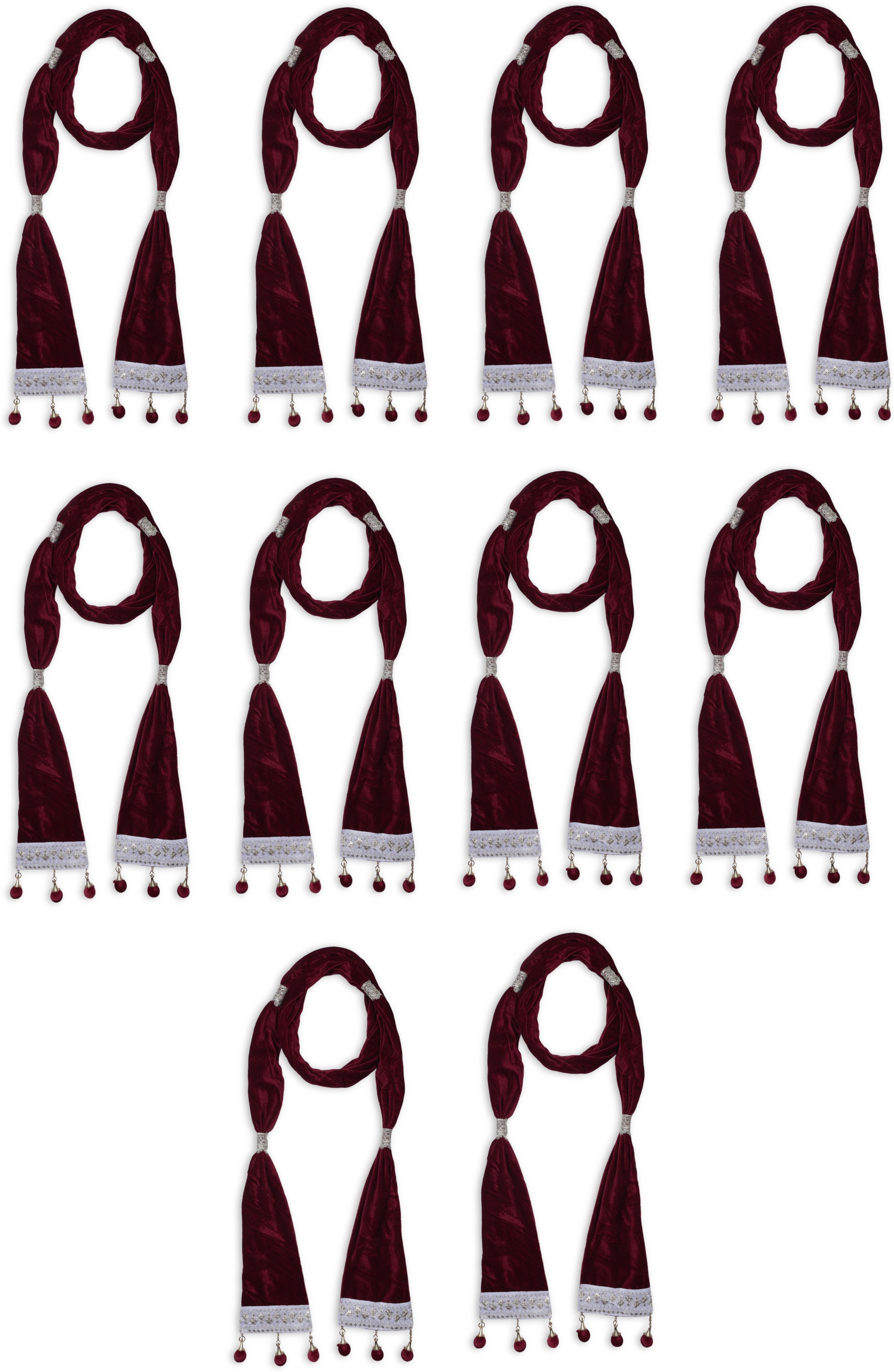 Velvet Printed Maroon Men Dupatta