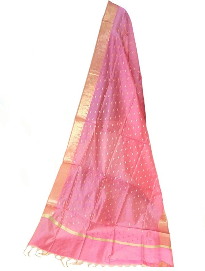 Jacquard Woven Pink Women Dupatta-image-43