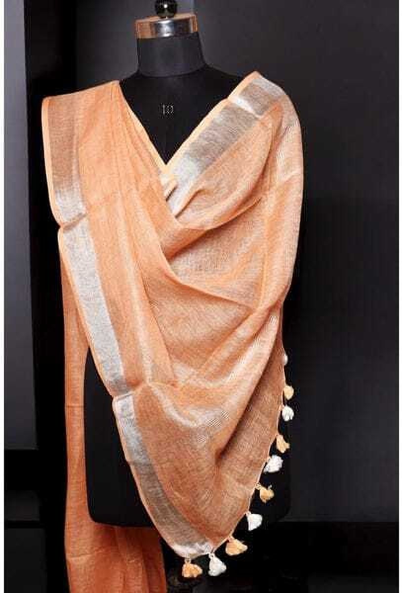 Bhagalpuri Silk Woven Pink Women Dupatta-image-49