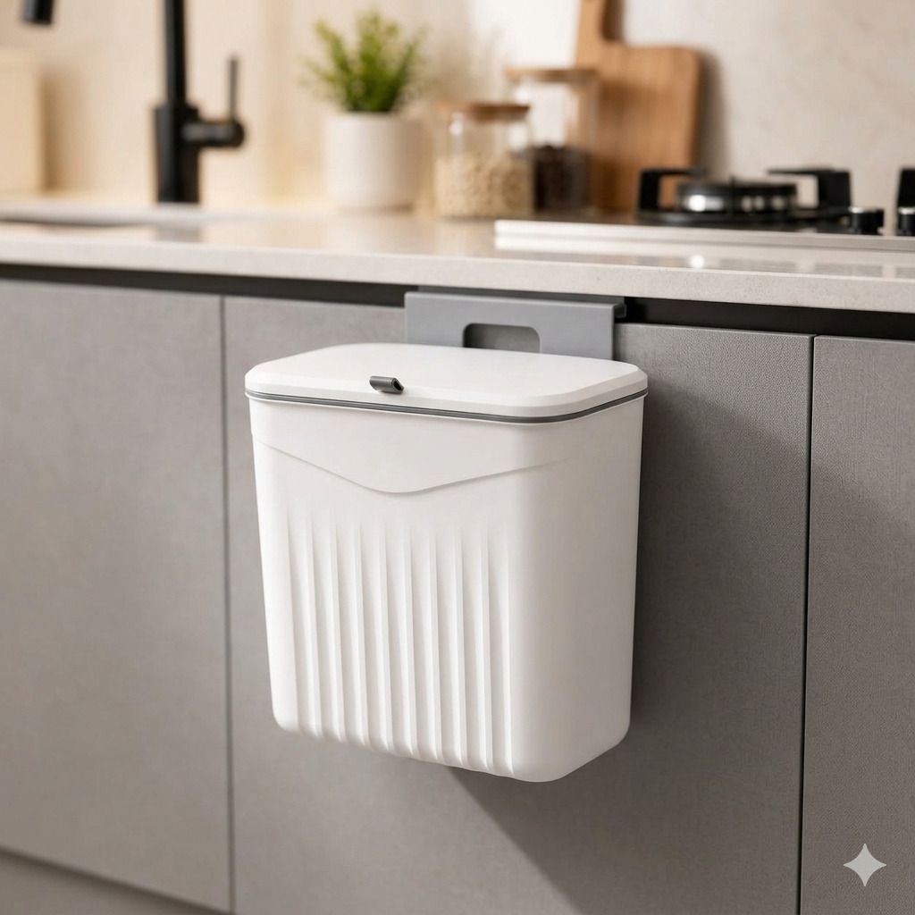 kolorr Kitchen Dustbin Wall Mount Cabinet Hanging Waste Bin for Home & Kitchen Plastic Dustbin-picture-31