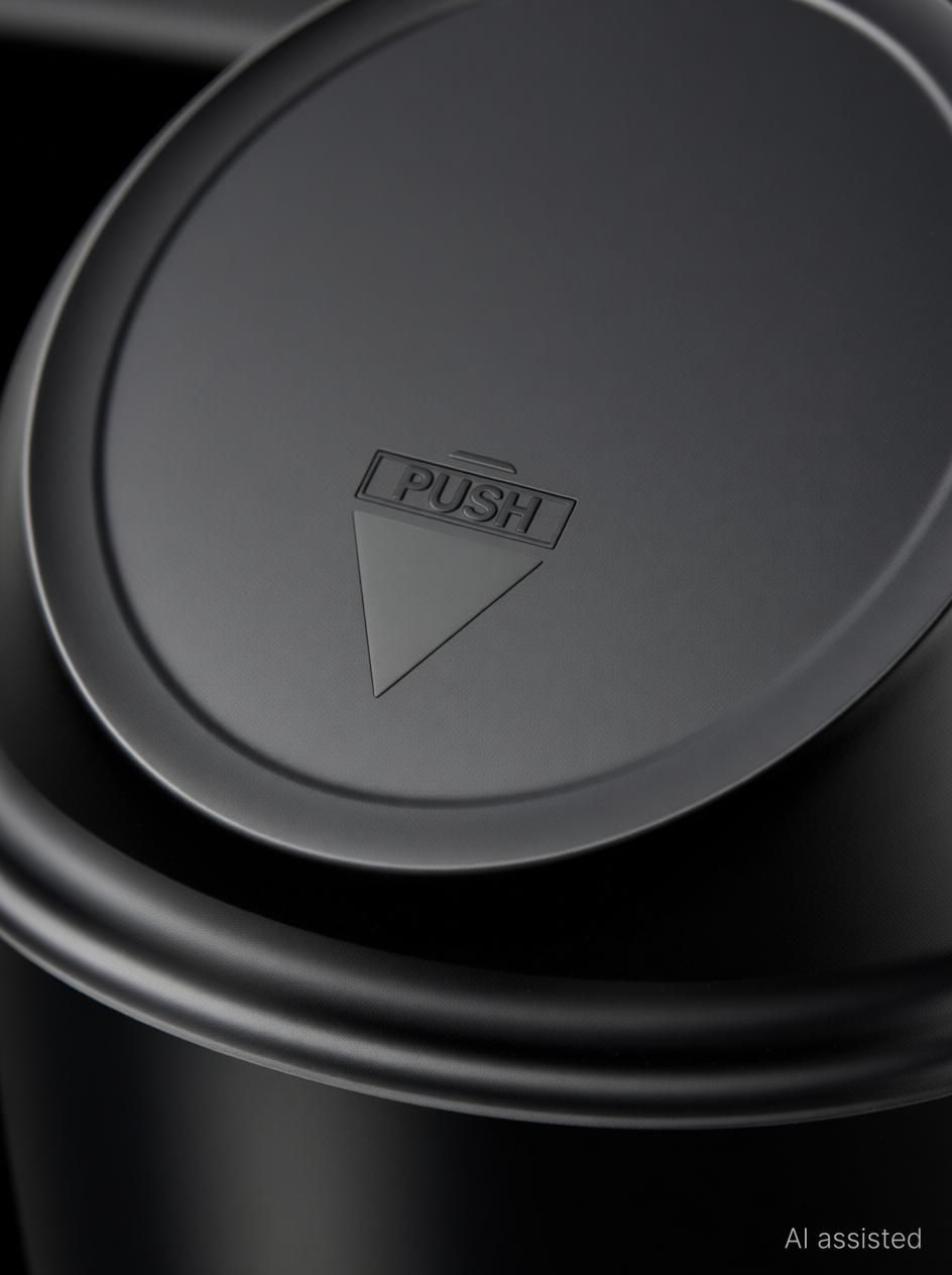 Mini Car Trash Bin - Black | Portable Trash Can for Car, Home & Office Plastic Dustbin-image-12