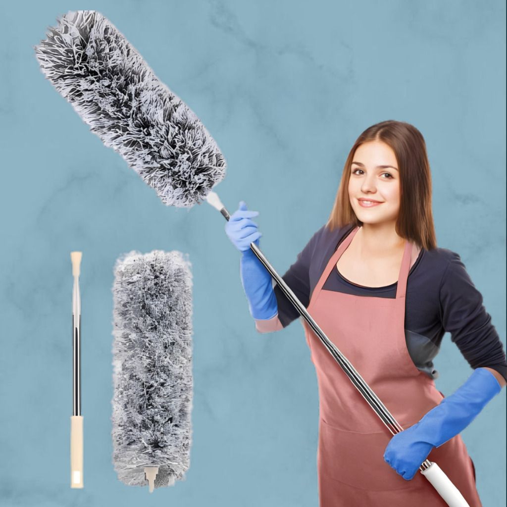 mvtrading Extendable Household Cleaning Pole for Dust Free Home Maintenance Dry Duster-picture-15