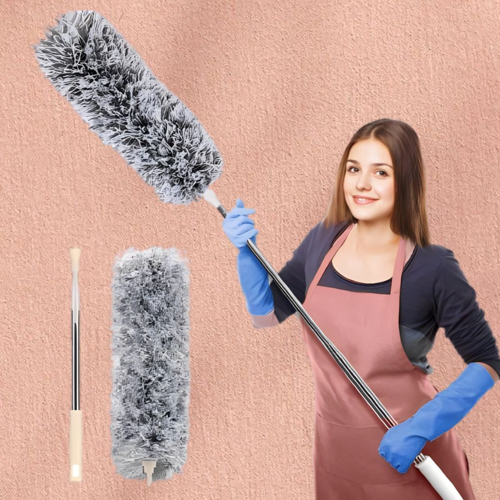 mvtrading Deluxe Extendable Microfiber Duster for Home and Office Cleaning Dry Duster-picture-22