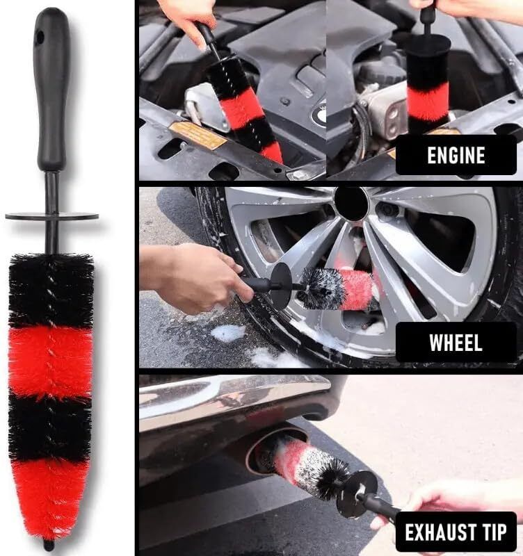 patchio Car & Bike Wheel Spoke Cleaning Brush with Soft Bristles Wheel Brush-picture-1