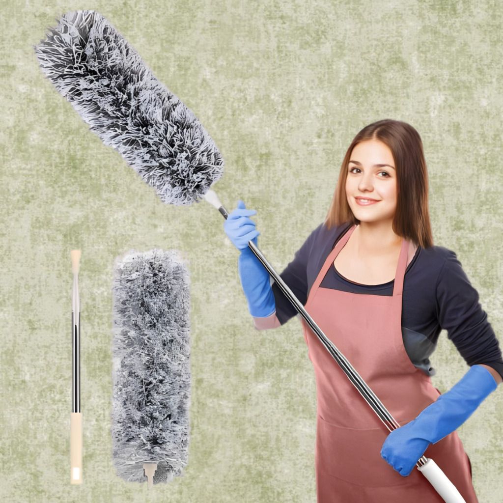 Deluxe Microfiber Dusting Wand for Indoor and Office Cleaning Dry Duster-image-8